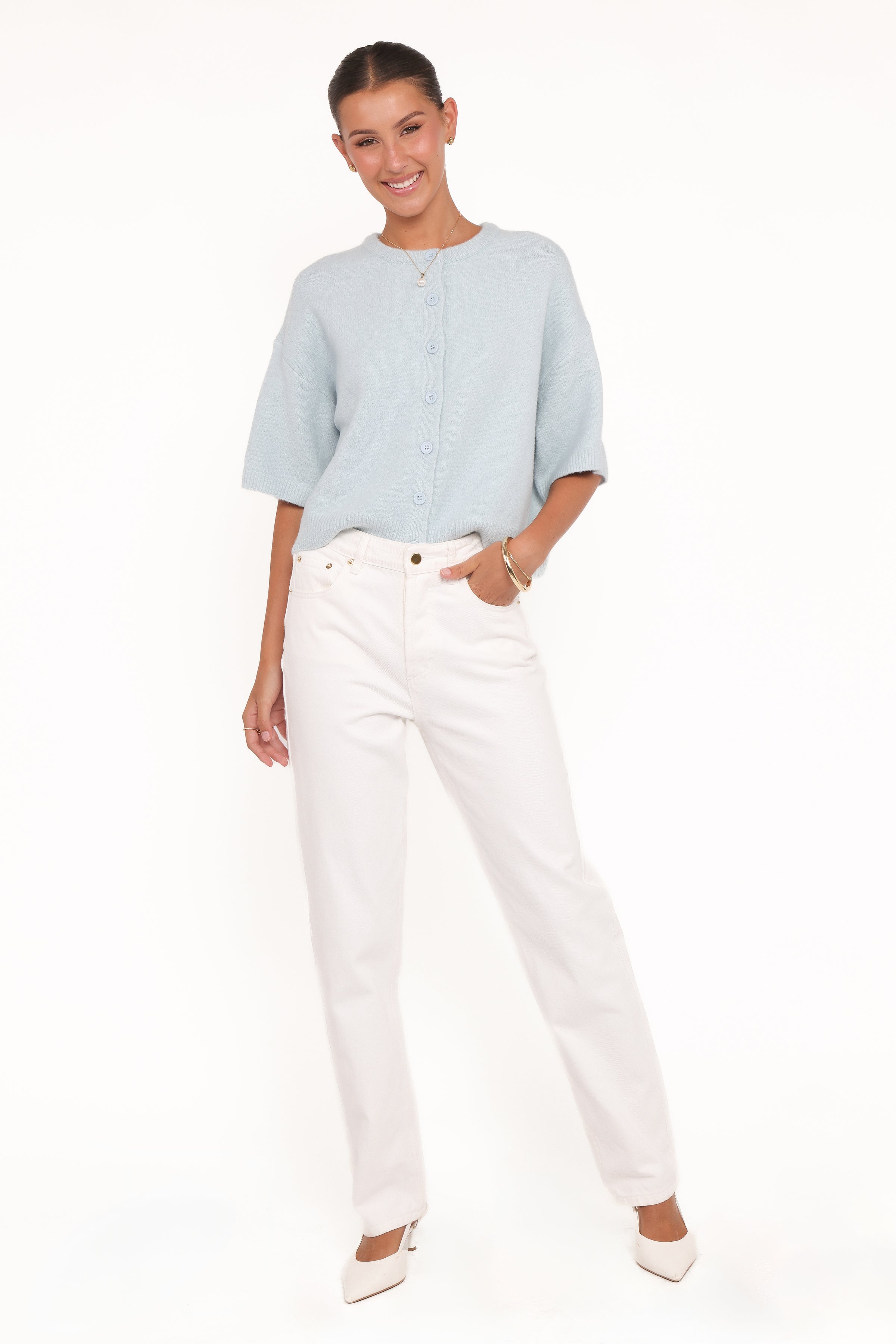 Petal and Pup USA TOPS Lilith Knit Top - Blue