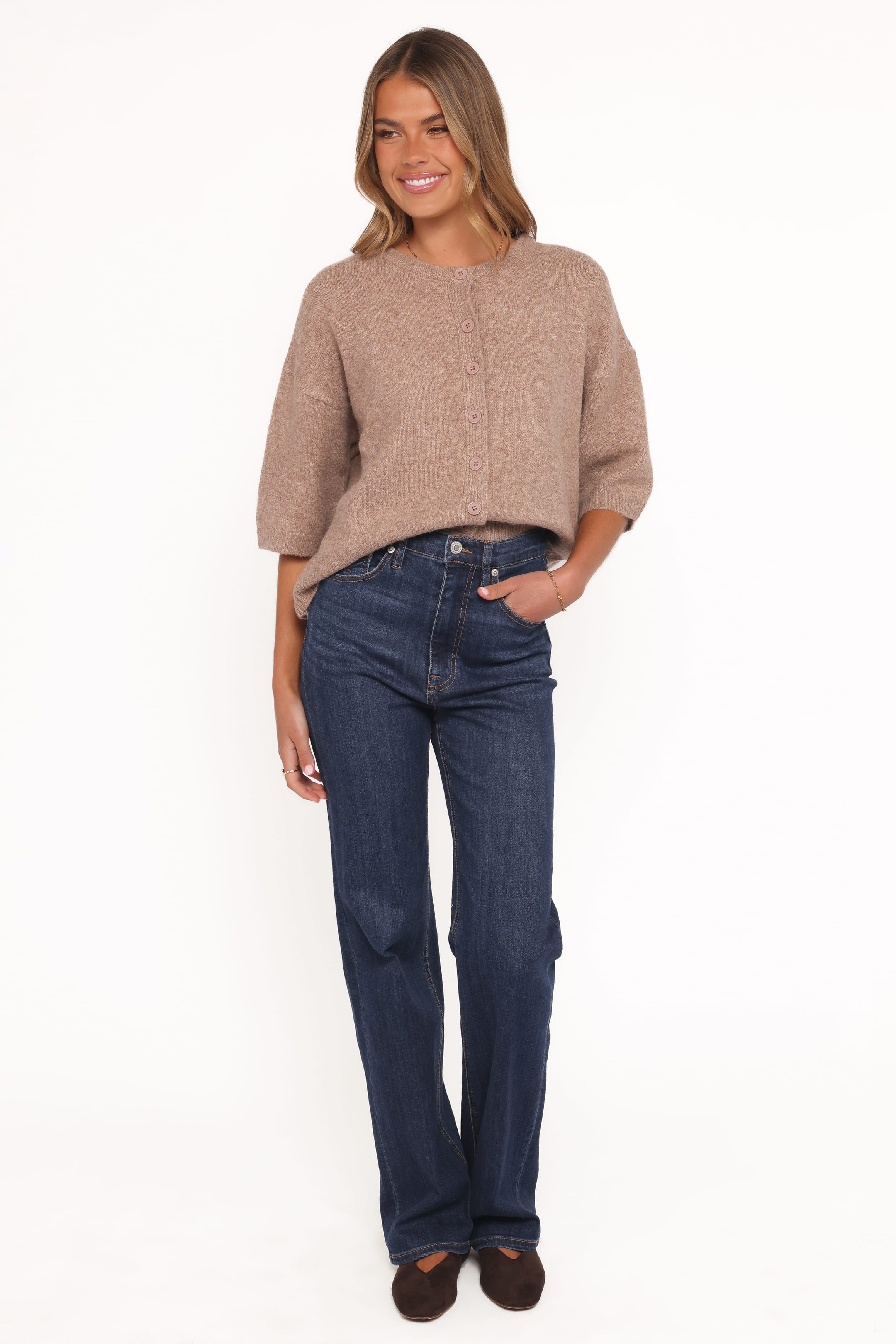 Petal and Pup USA TOPS Lilith Knit Top - Mocha