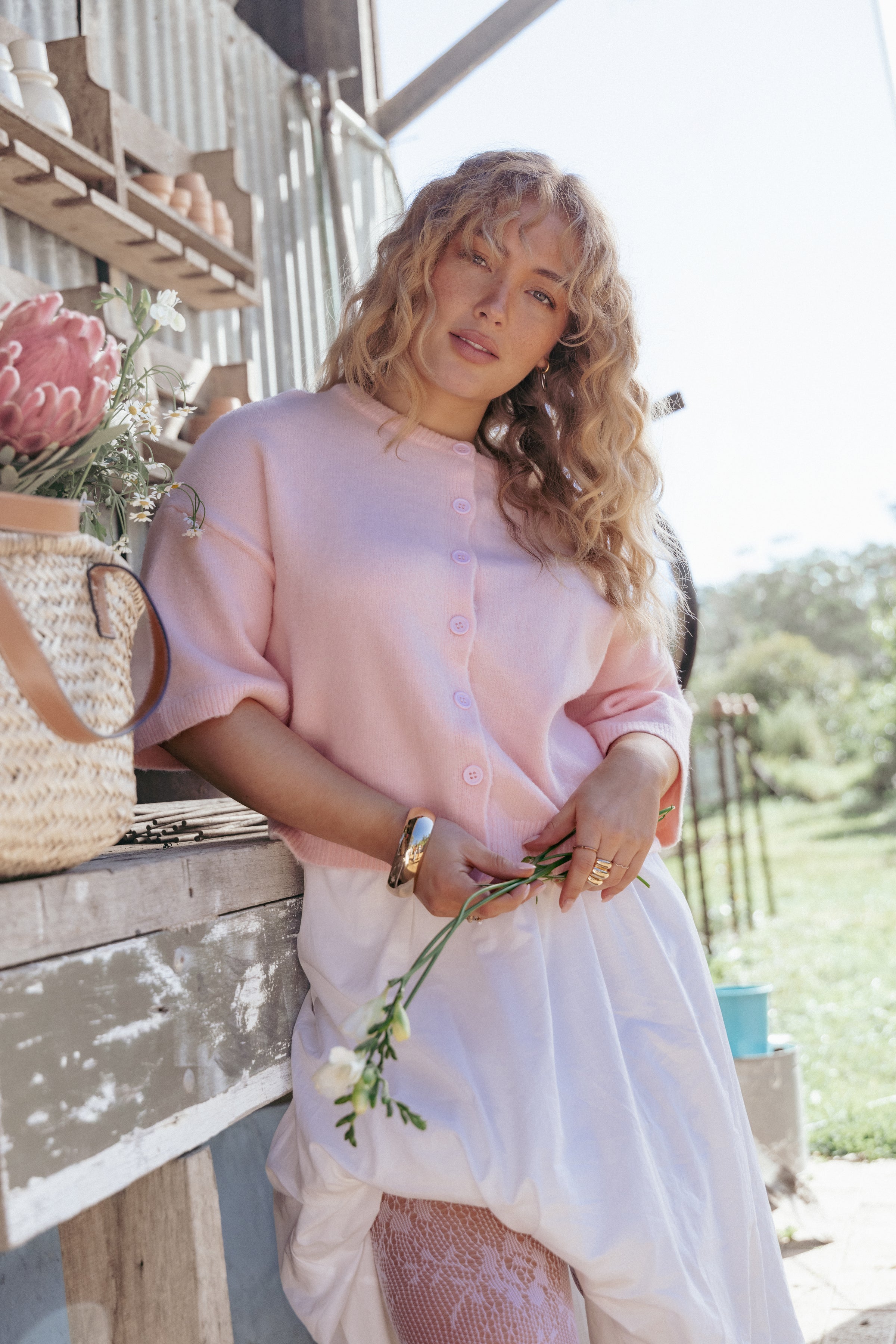 Petal and Pup USA TOPS Lilith Knit Top - Pink