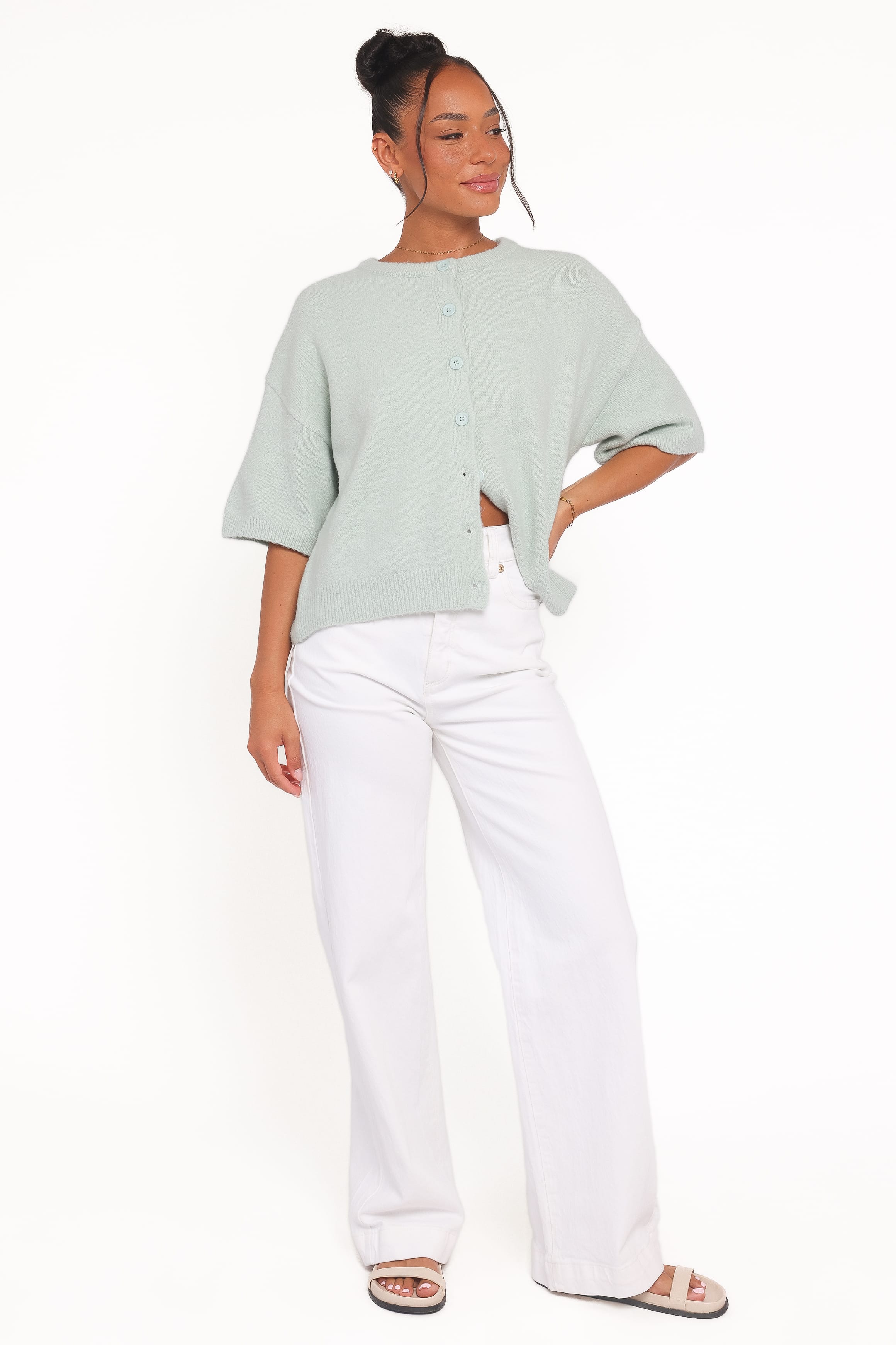 Petal and Pup USA TOPS Lilith Knit Top - Sage