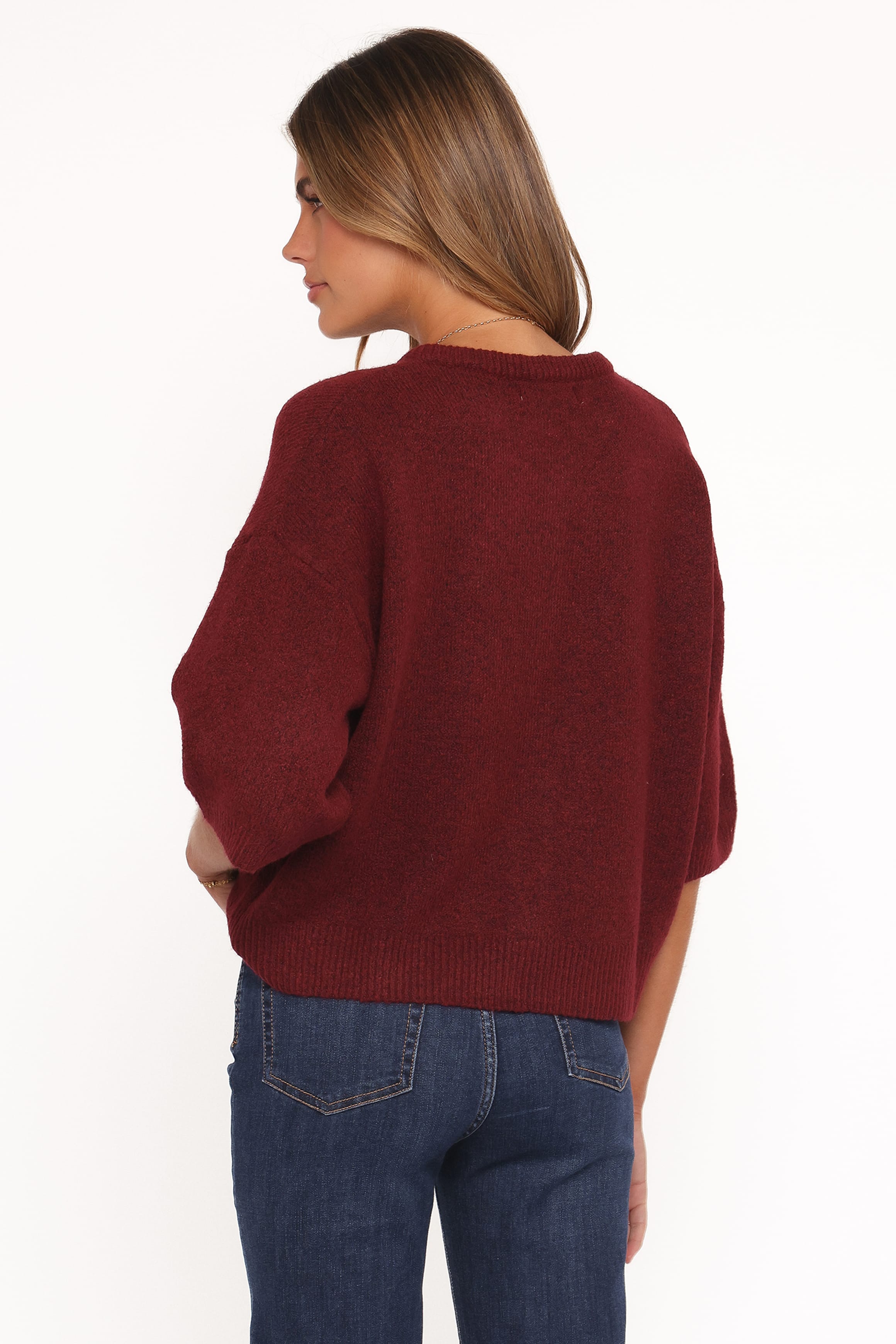 Petal and Pup USA TOPS Lilith Knit Top - Wine