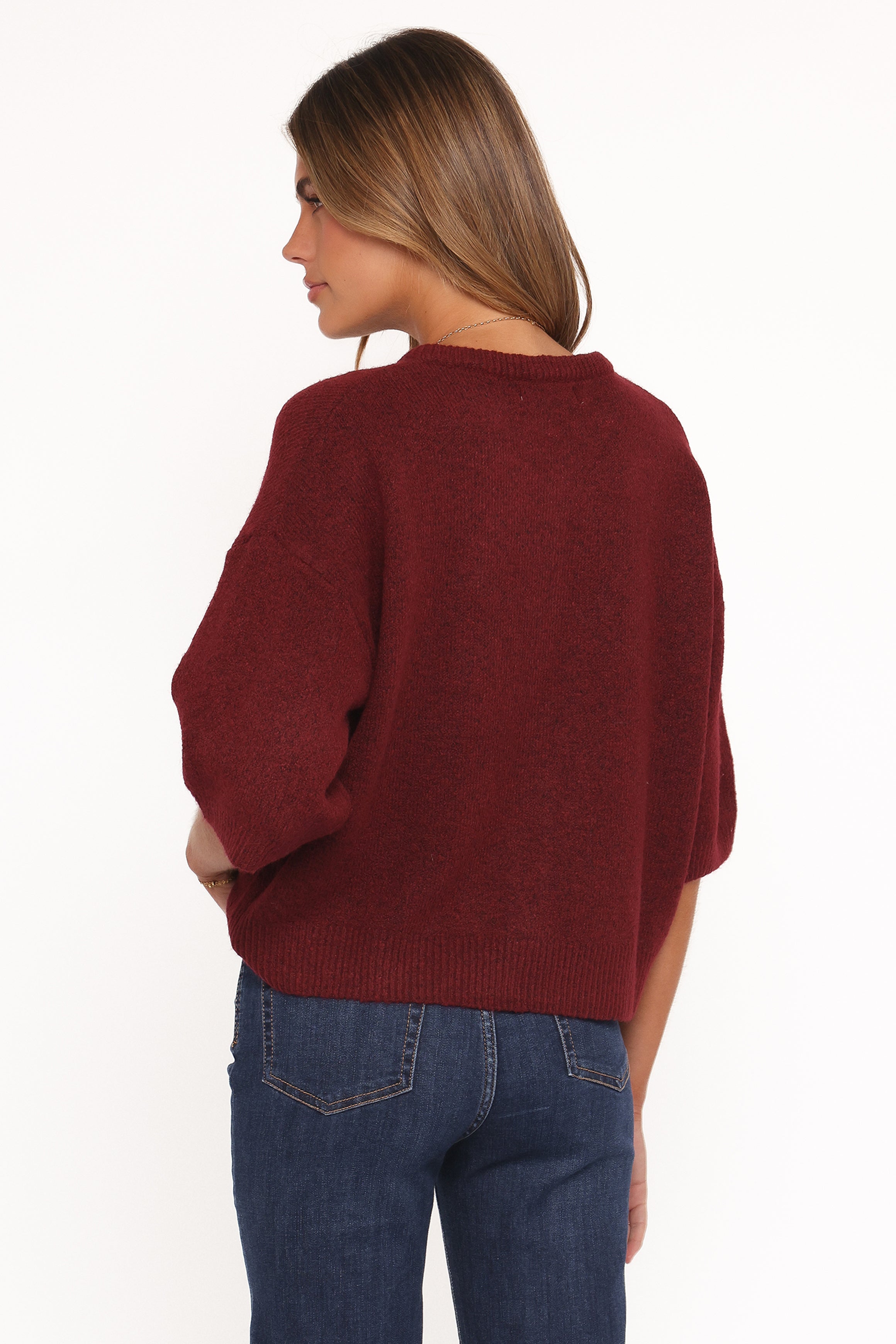 Petal and Pup USA TOPS Lilith Knit Top - Wine