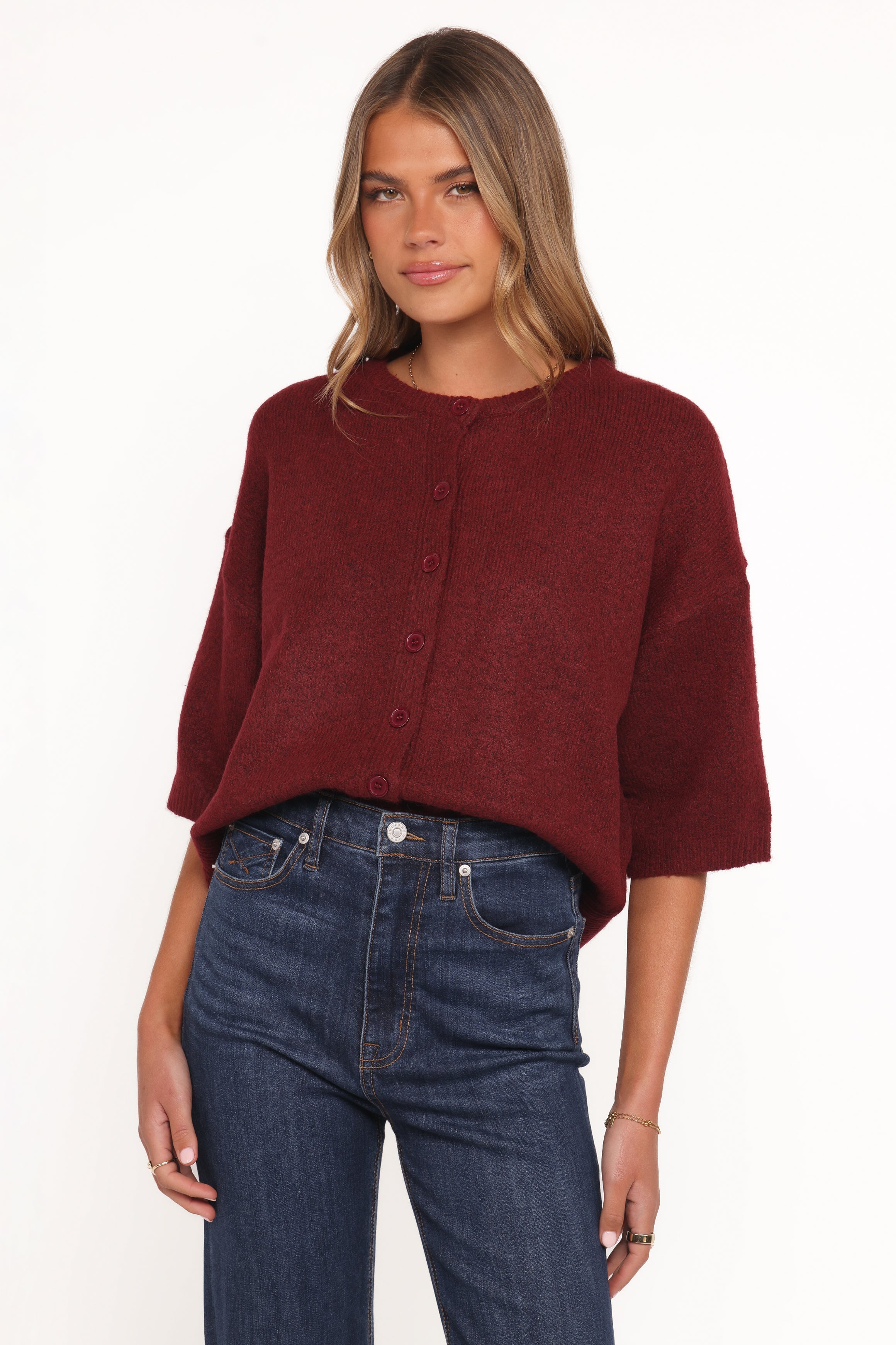 Petal and Pup USA TOPS Lilith Knit Top - Wine