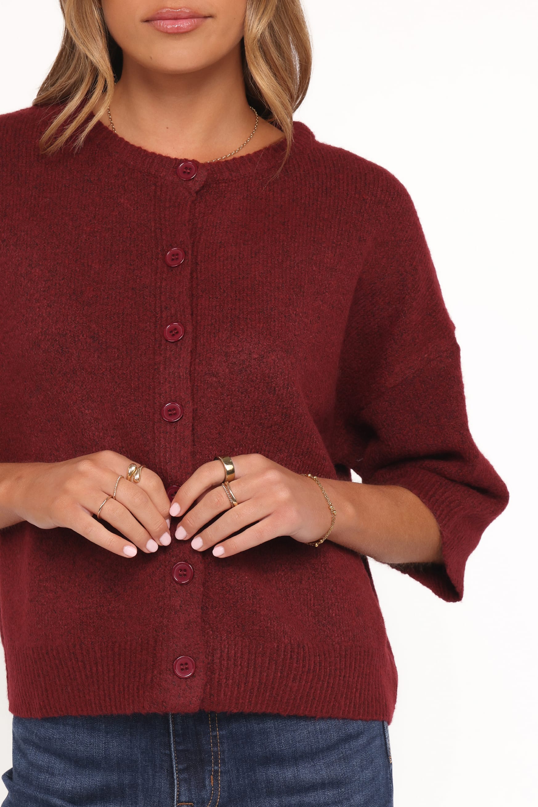 Petal and Pup USA TOPS Lilith Knit Top - Wine