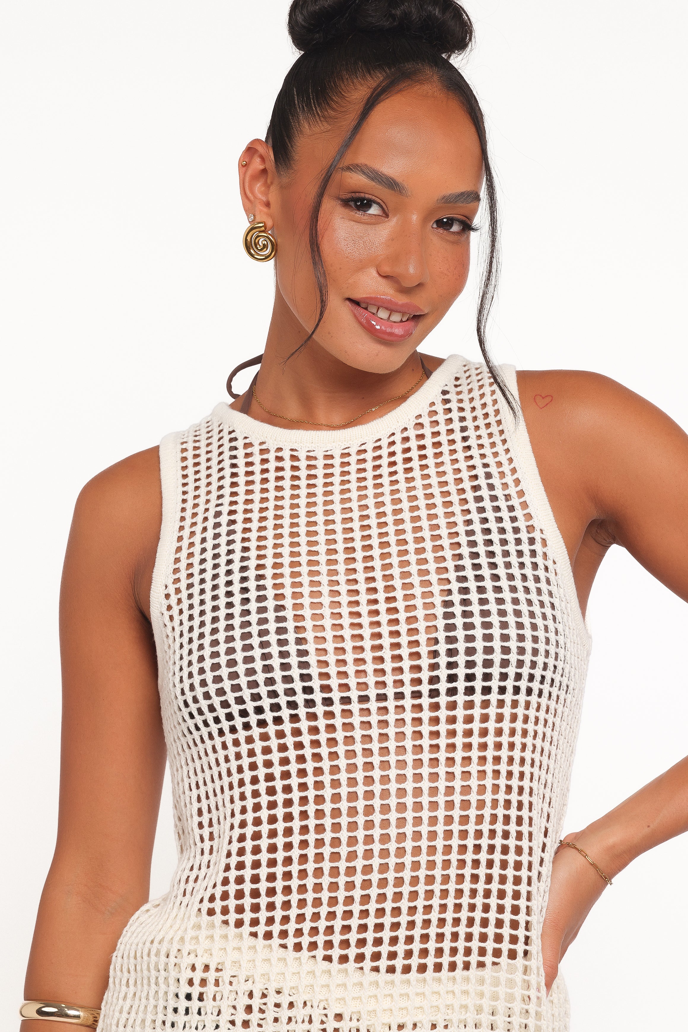 Petal and Pup USA TOPS Lorna Knitted Top - Off White