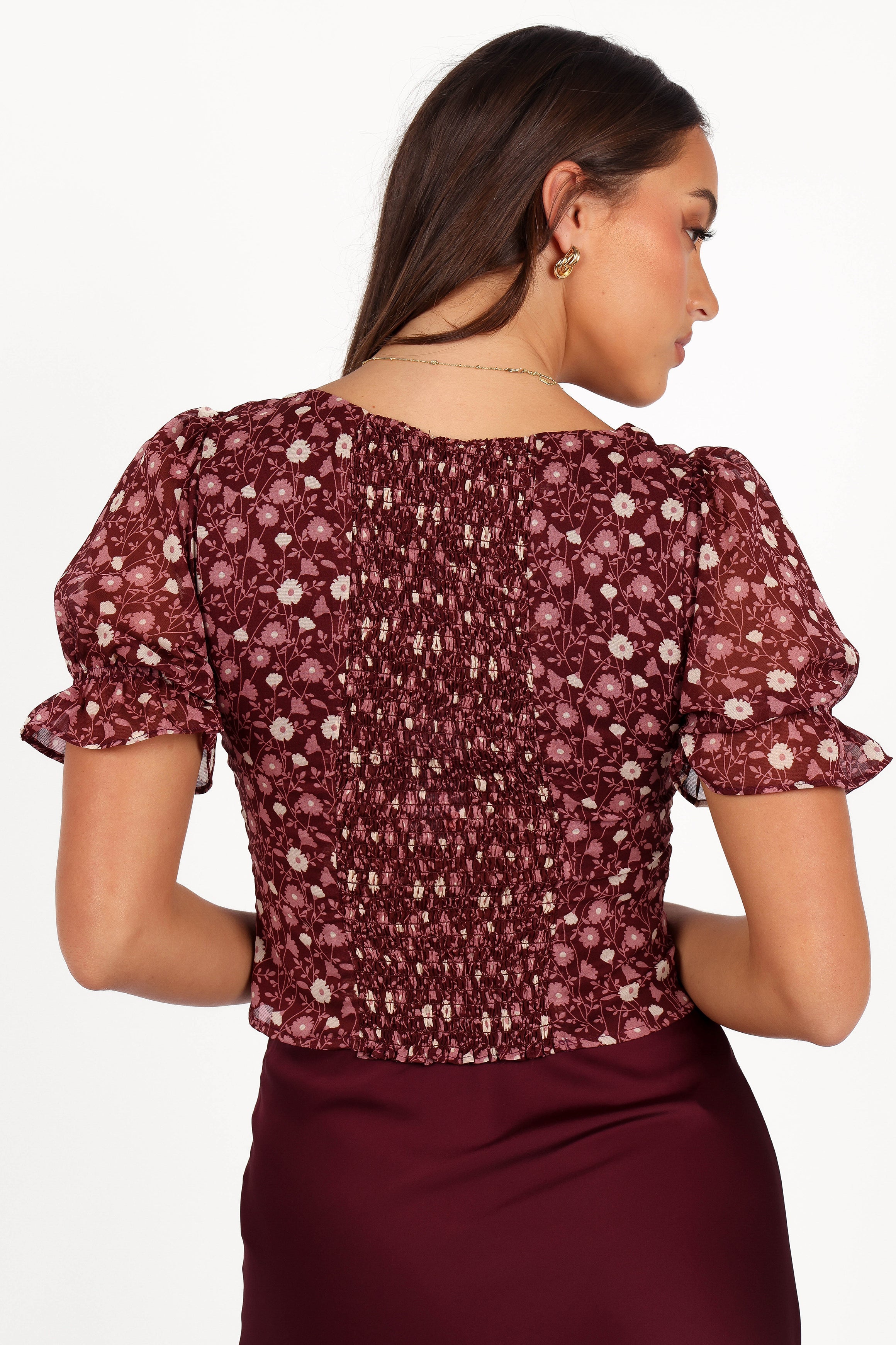 Petal and Pup USA TOPS Lucie Top - Burgundy Multi