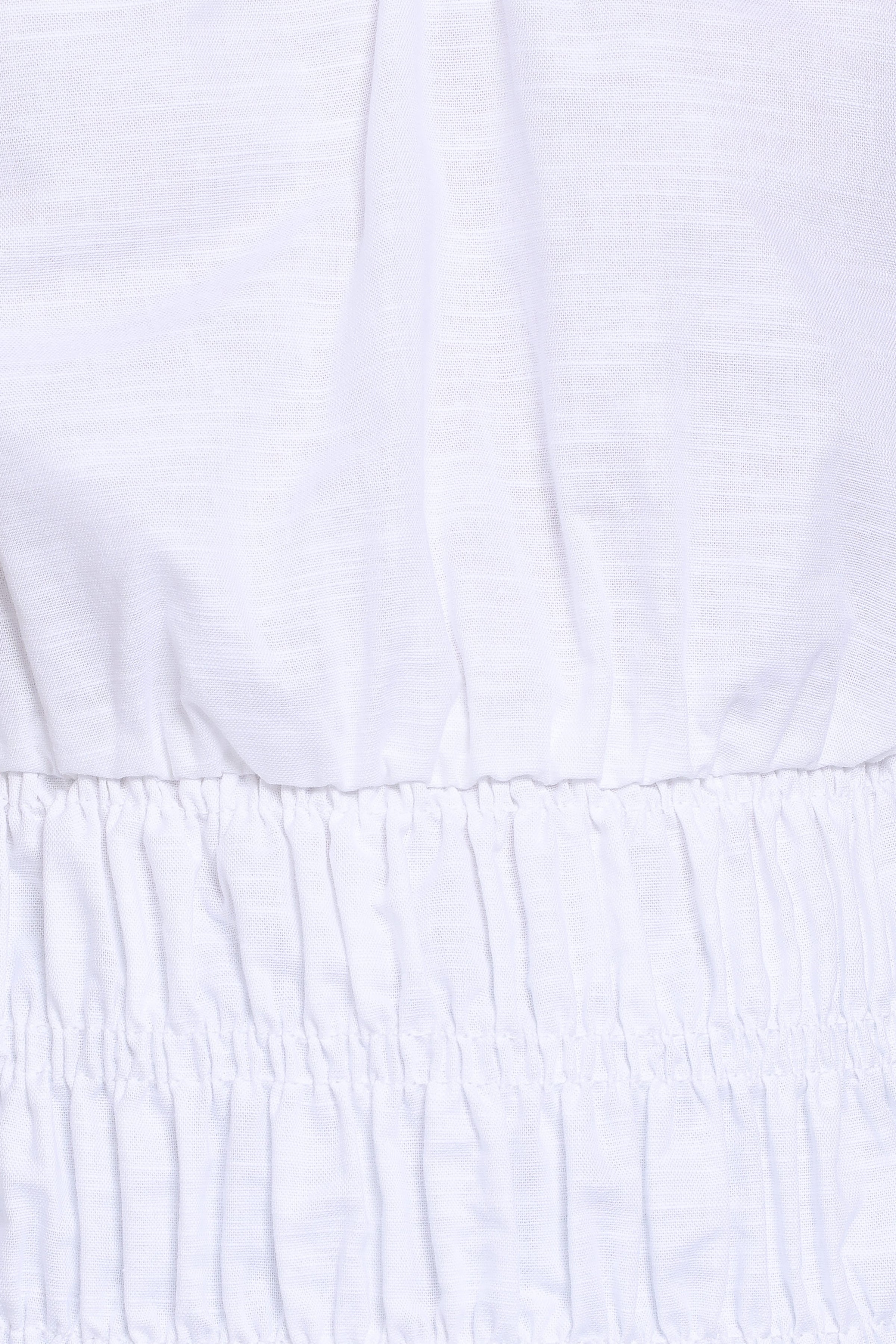 Petal and Pup USA TOPS Lucilla Shirred Waist Top - White