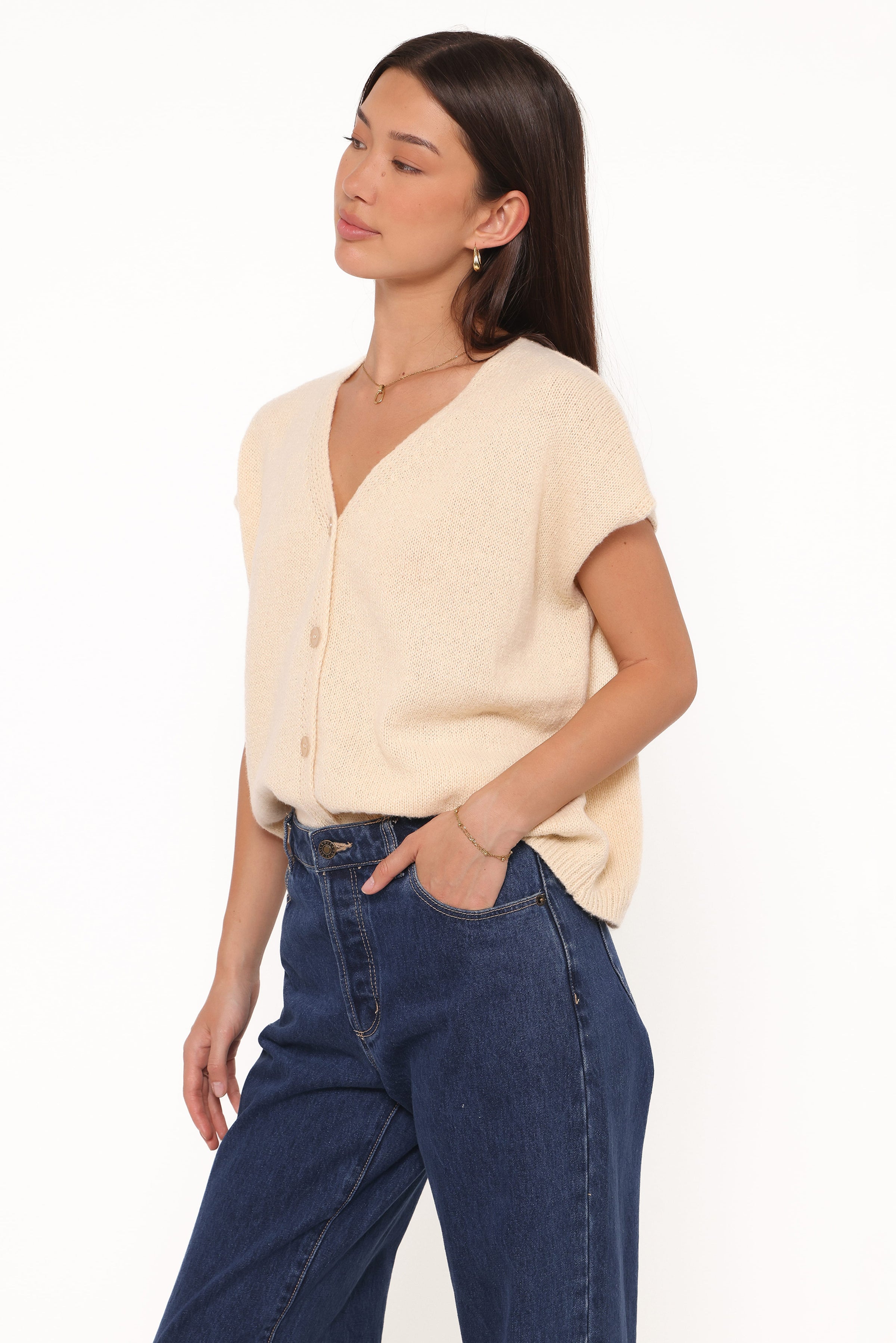 Petal and Pup USA TOPS Mariana Knit Vest - Lemon
