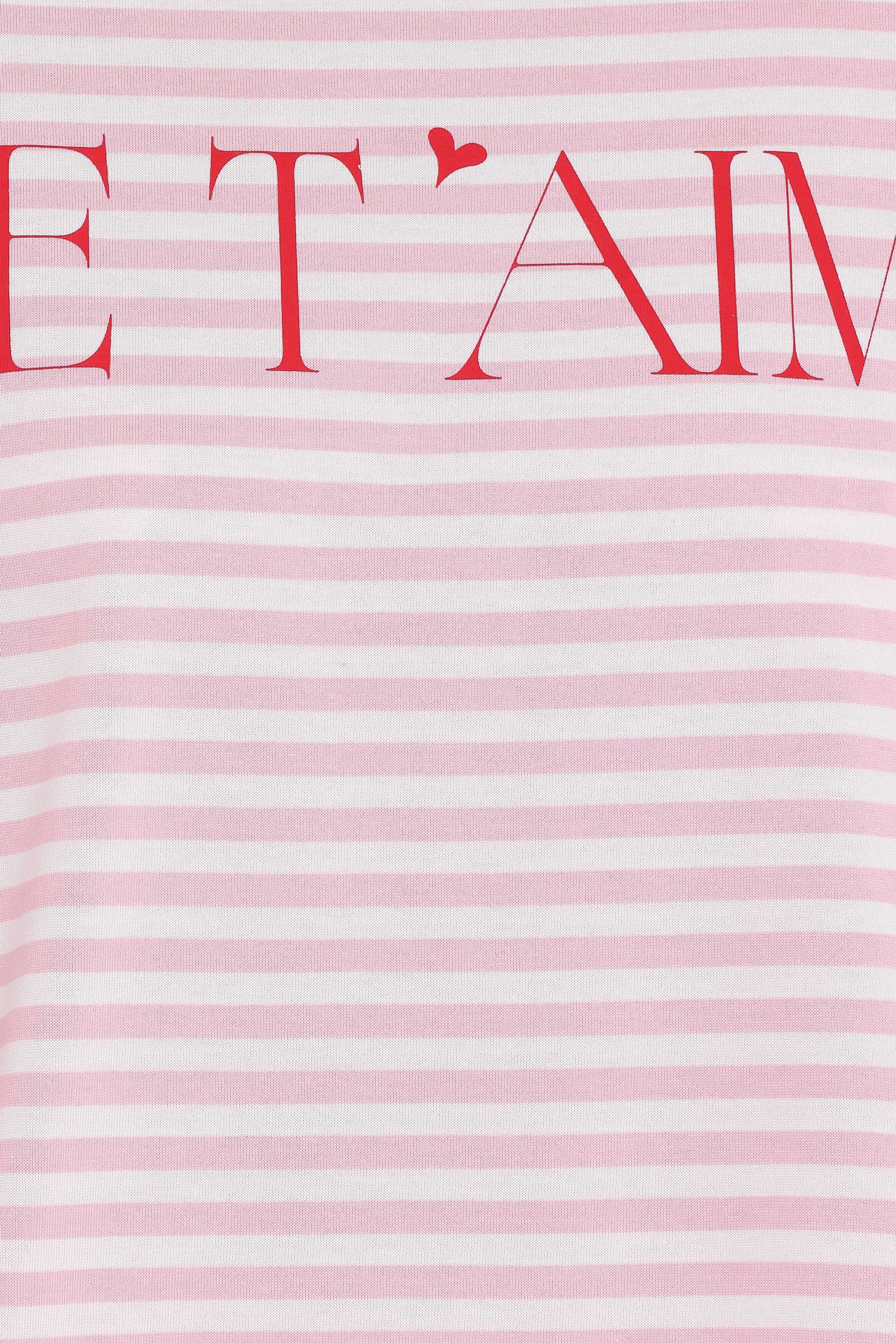 Petal and Pup USA TOPS Marly Je T'Aime Tee - Pink Stripe