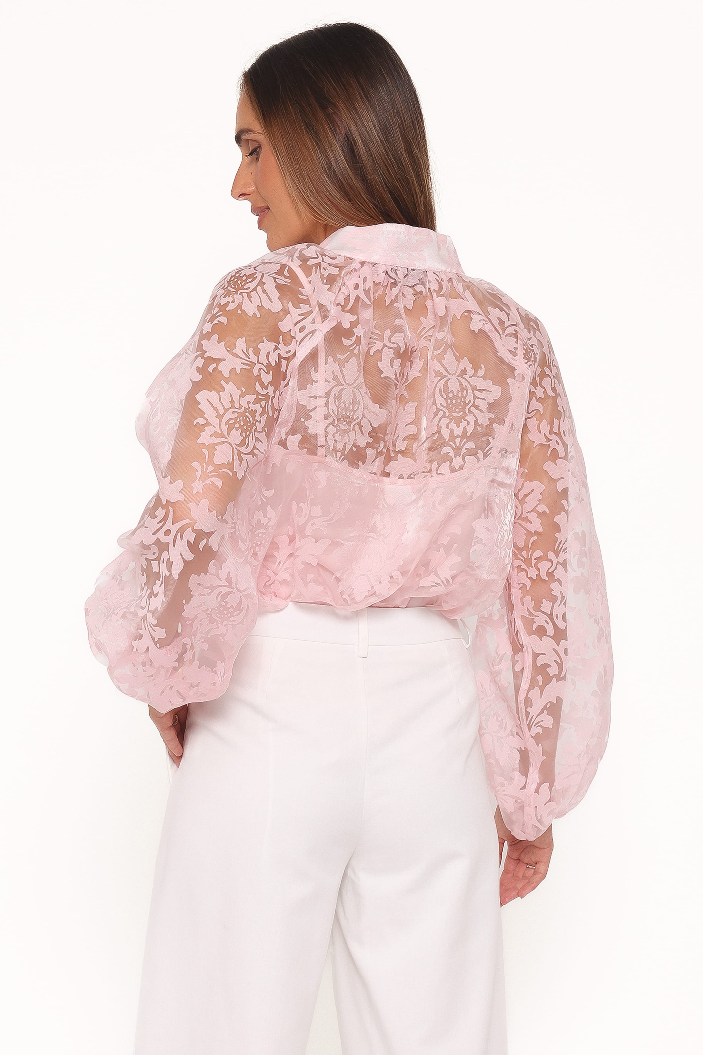 Petal and Pup USA TOPS Marni Organza Top - Pink Floral