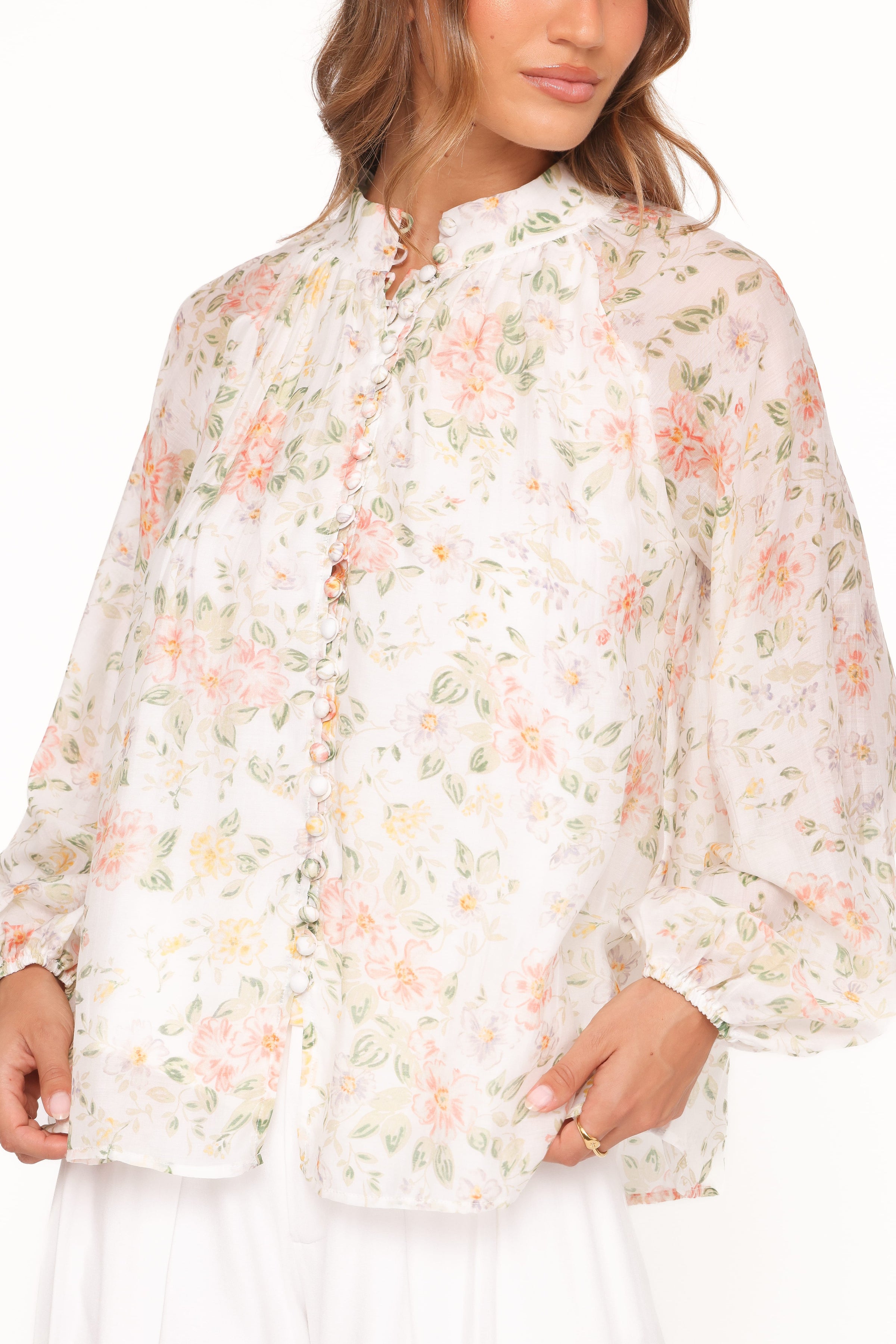 Petal and Pup USA TOPS Marni Top - White Multi Floral