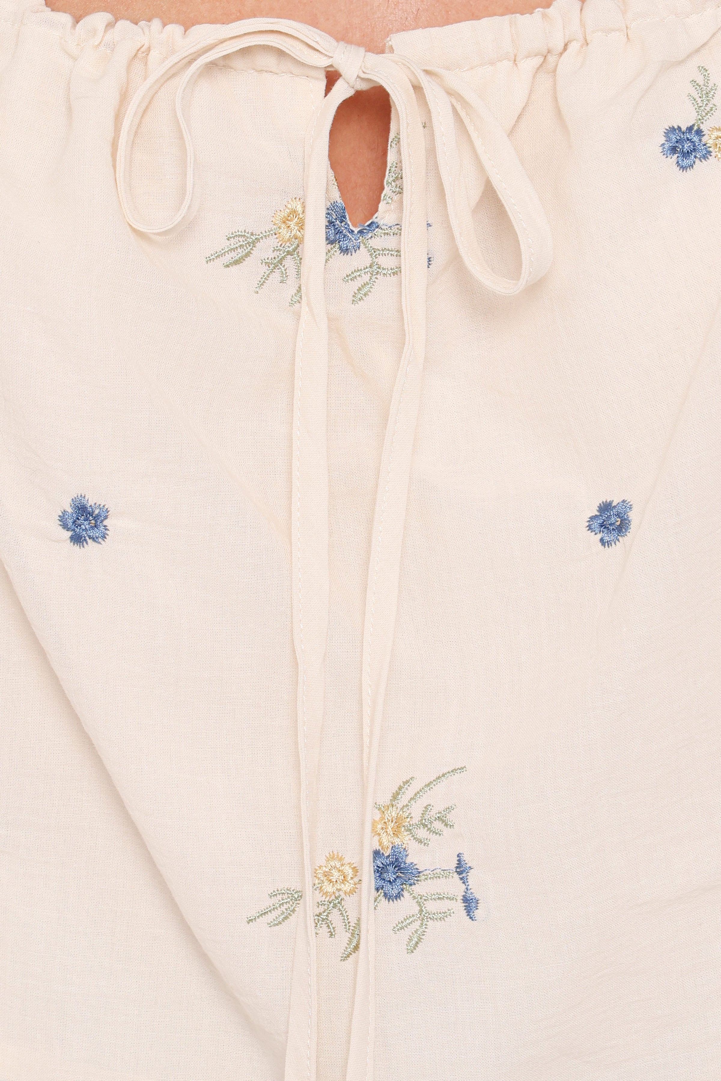 Petal and Pup USA TOPS Marnie Top - Ivory Blue Floral