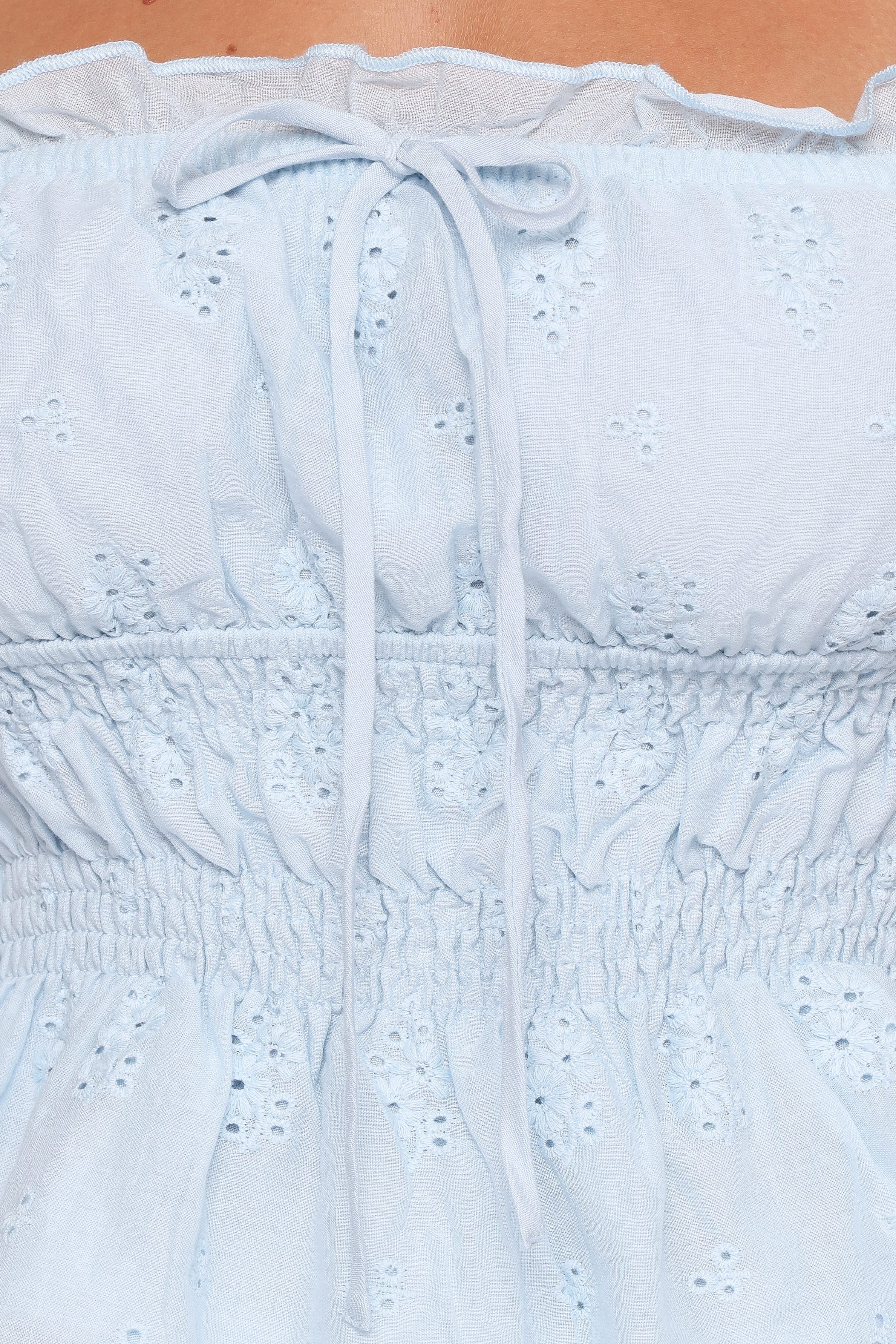 Petal and Pup USA TOPS Melissa Peplum Top - Pale Blue
