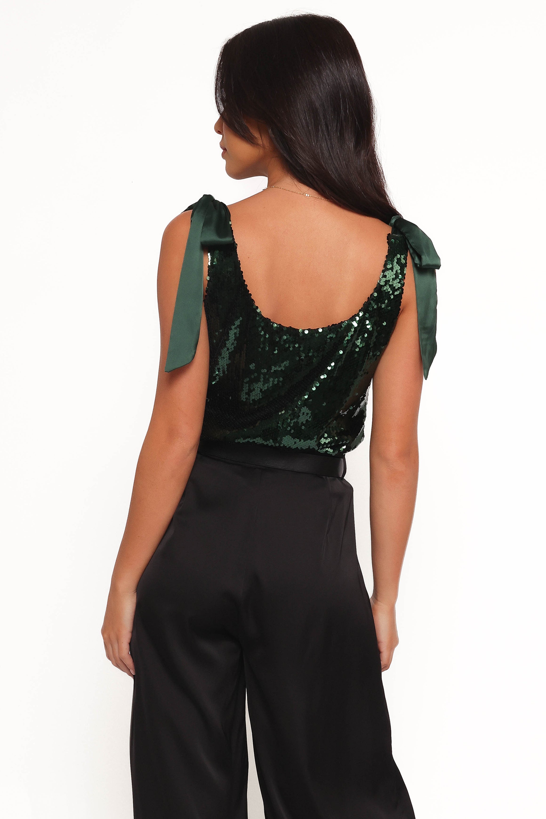 Petal and Pup USA TOPS Miah Sequin Top - Emerald
