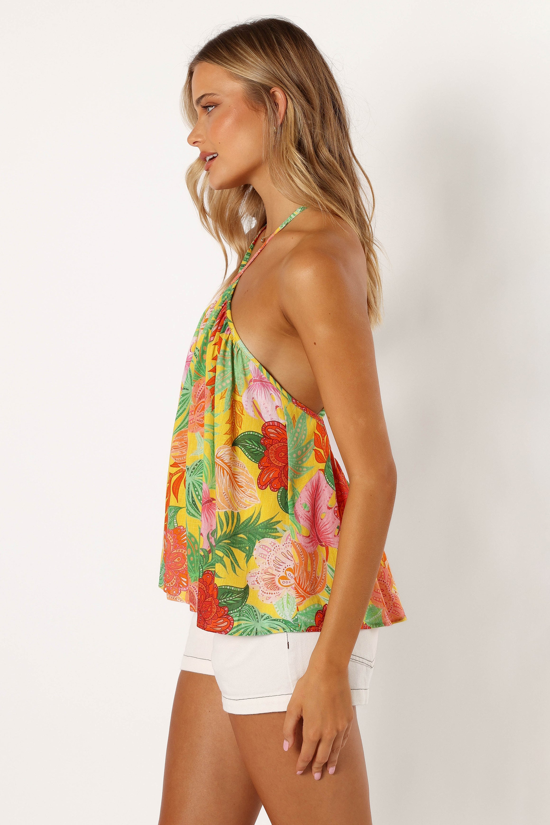 Petal and Pup USA TOPS Milton Halter Top - Leilani Print