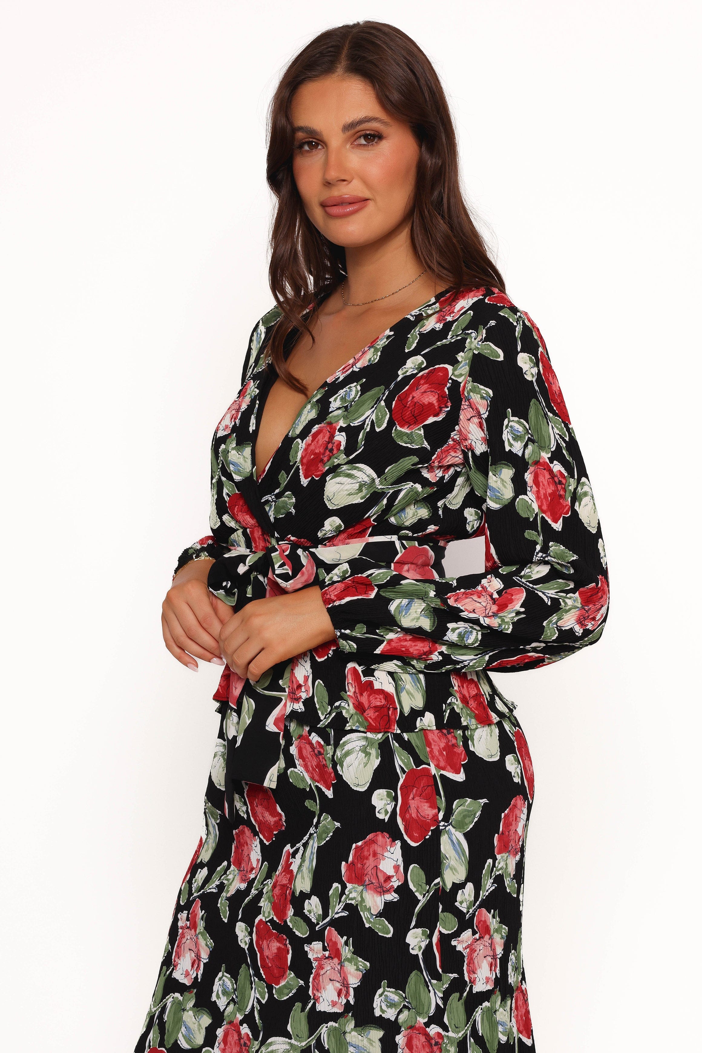 Petal and Pup USA TOPS Minelli Pleat Top - Black Rose