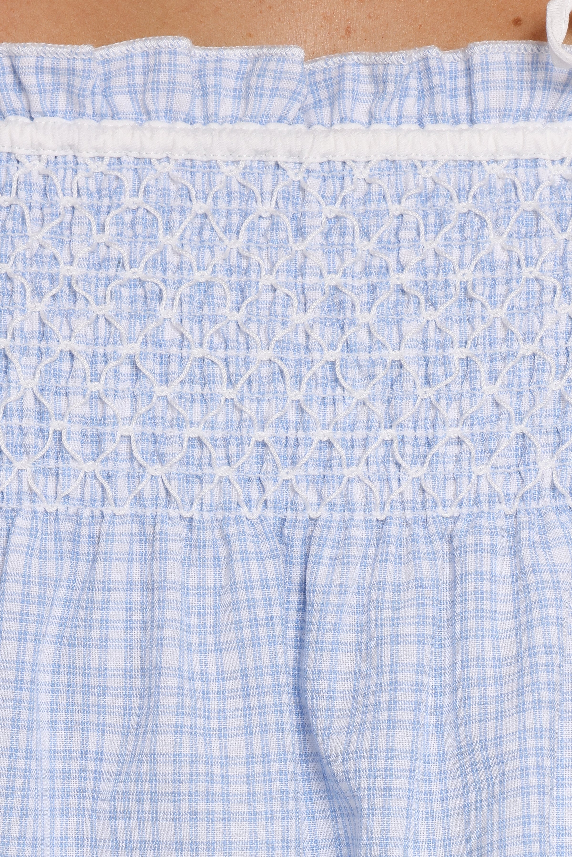 Petal and Pup USA TOPS Mireille Baby Doll Top - Blue Gingham