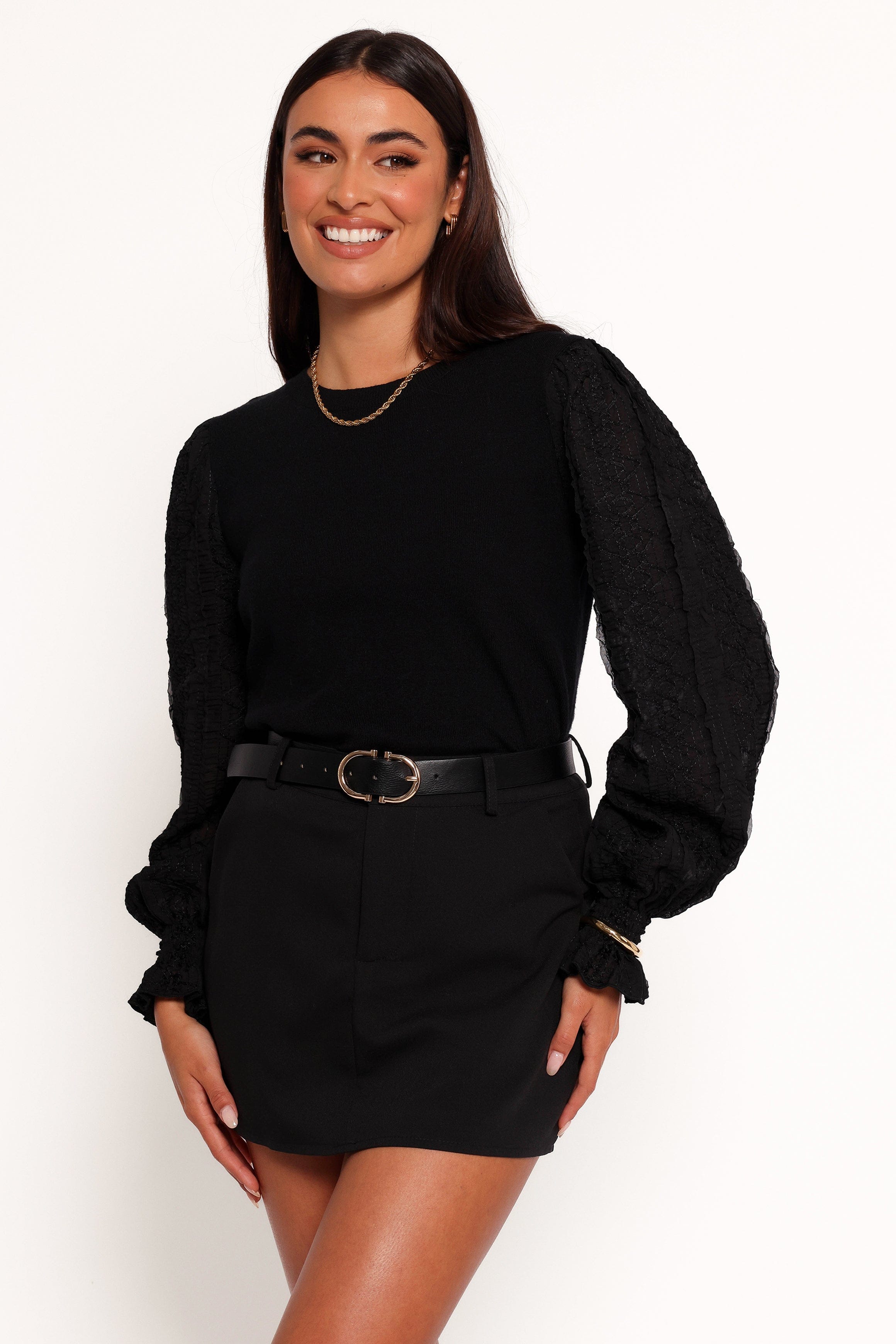 Petal and Pup USA TOPS Misah Long Sleeve Top - Black