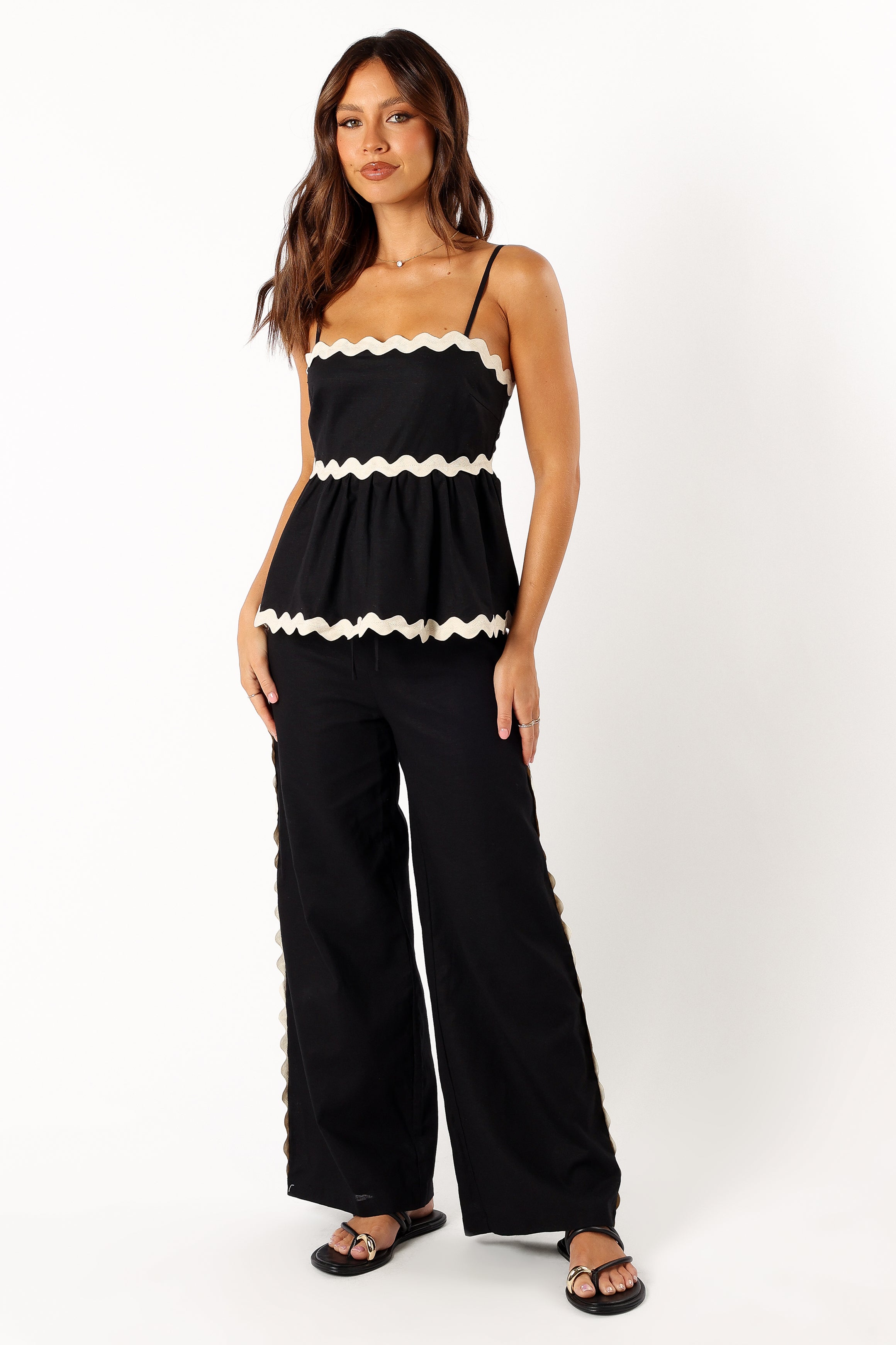 Petal and Pup USA TOPS Mollymook Top - Black Cream