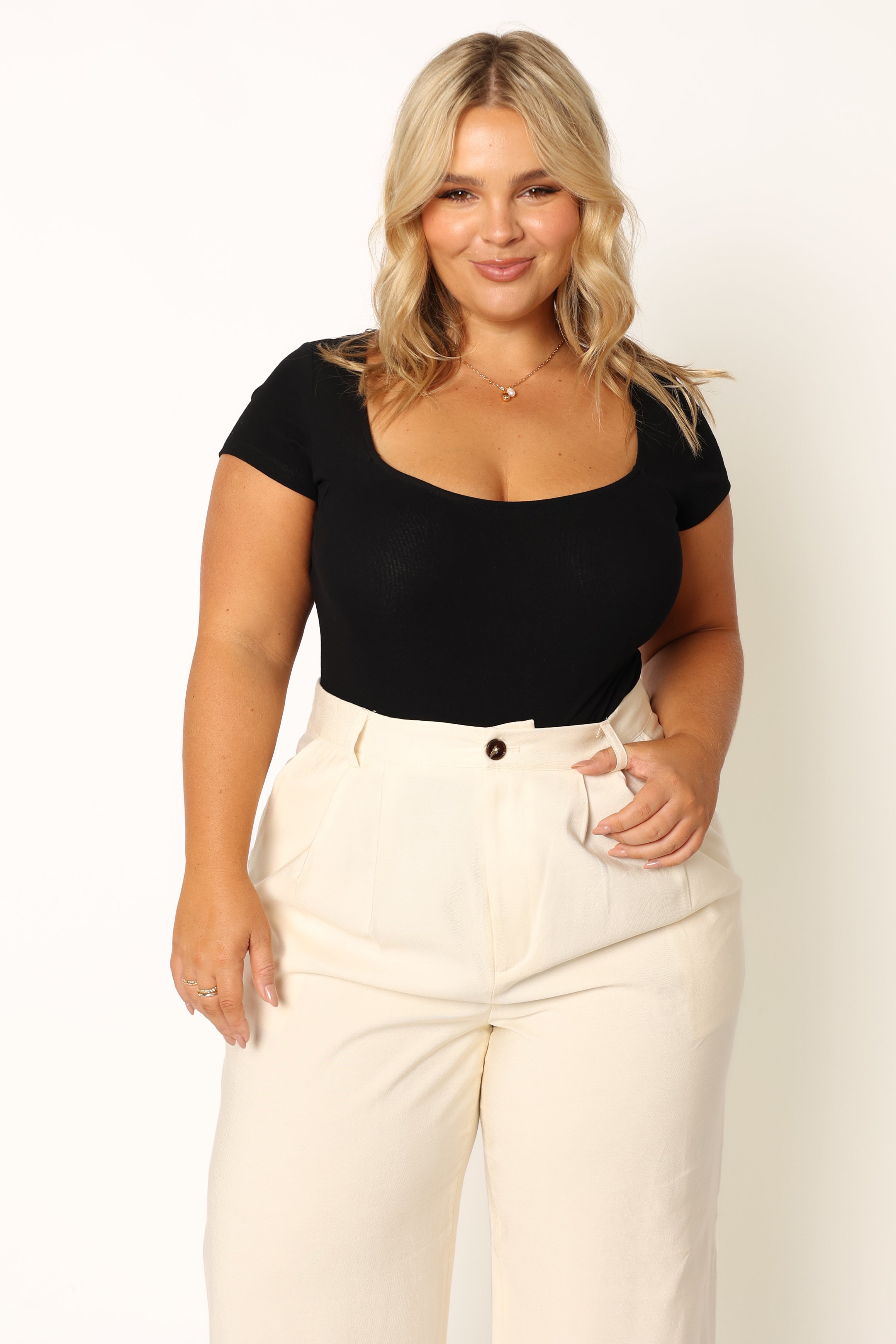 Petal and Pup USA TOPS Natalie Bodysuit - Black