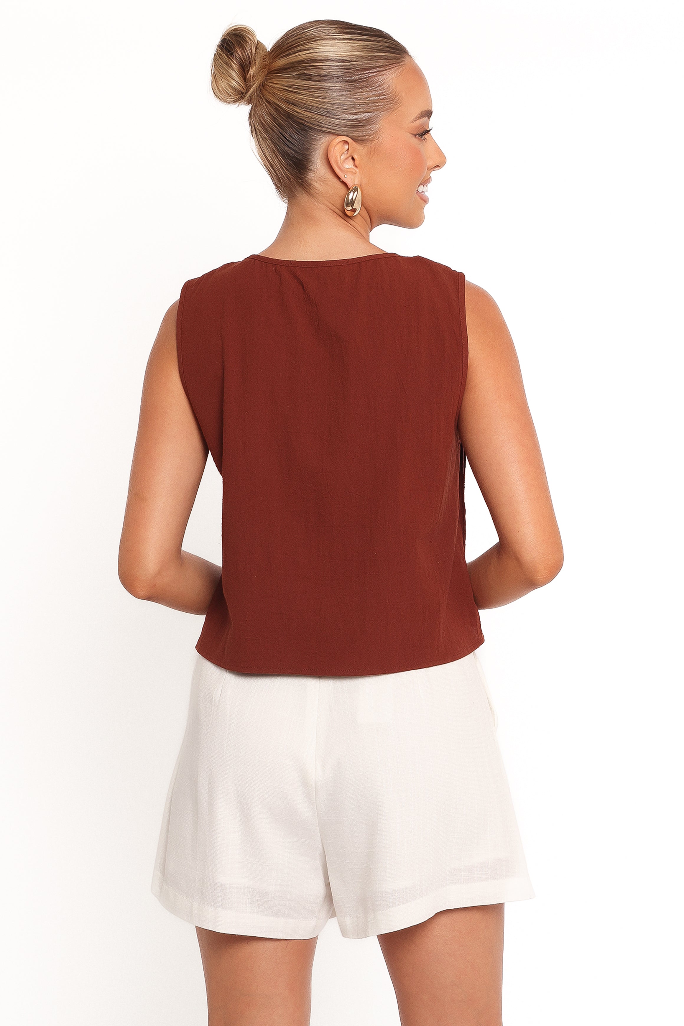 Petal and Pup USA TOPS Nika Pleated Top - Chocolate Brown (Hold for Rack)