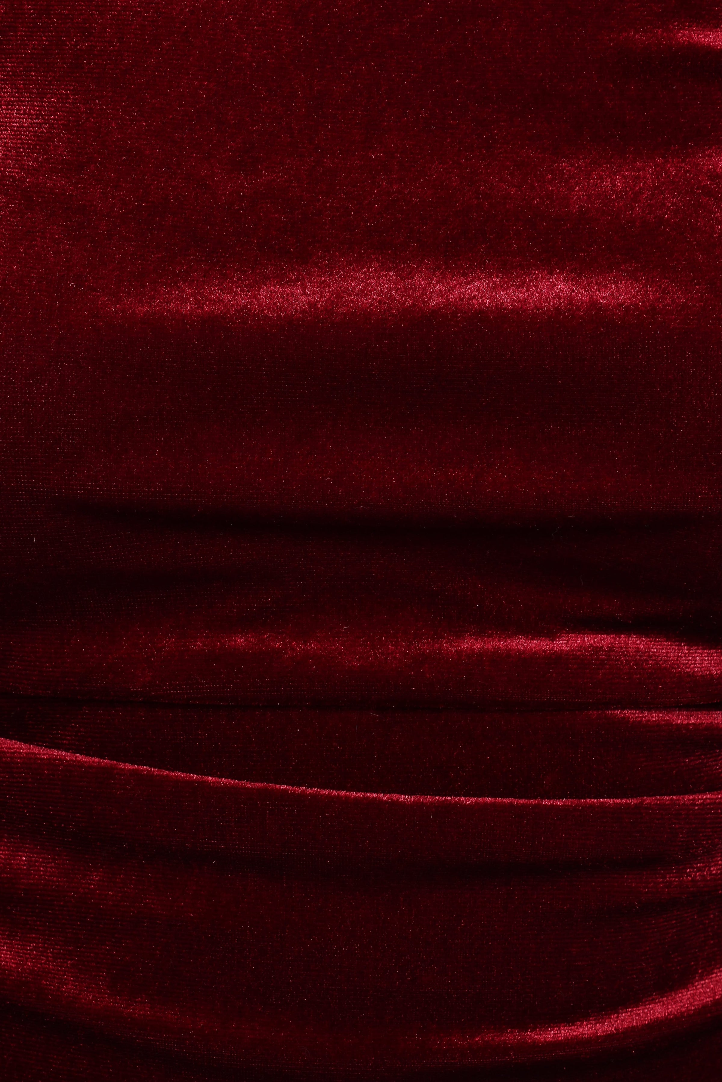 Petal and Pup USA TOPS Nissa Velvet Top - Burgundy