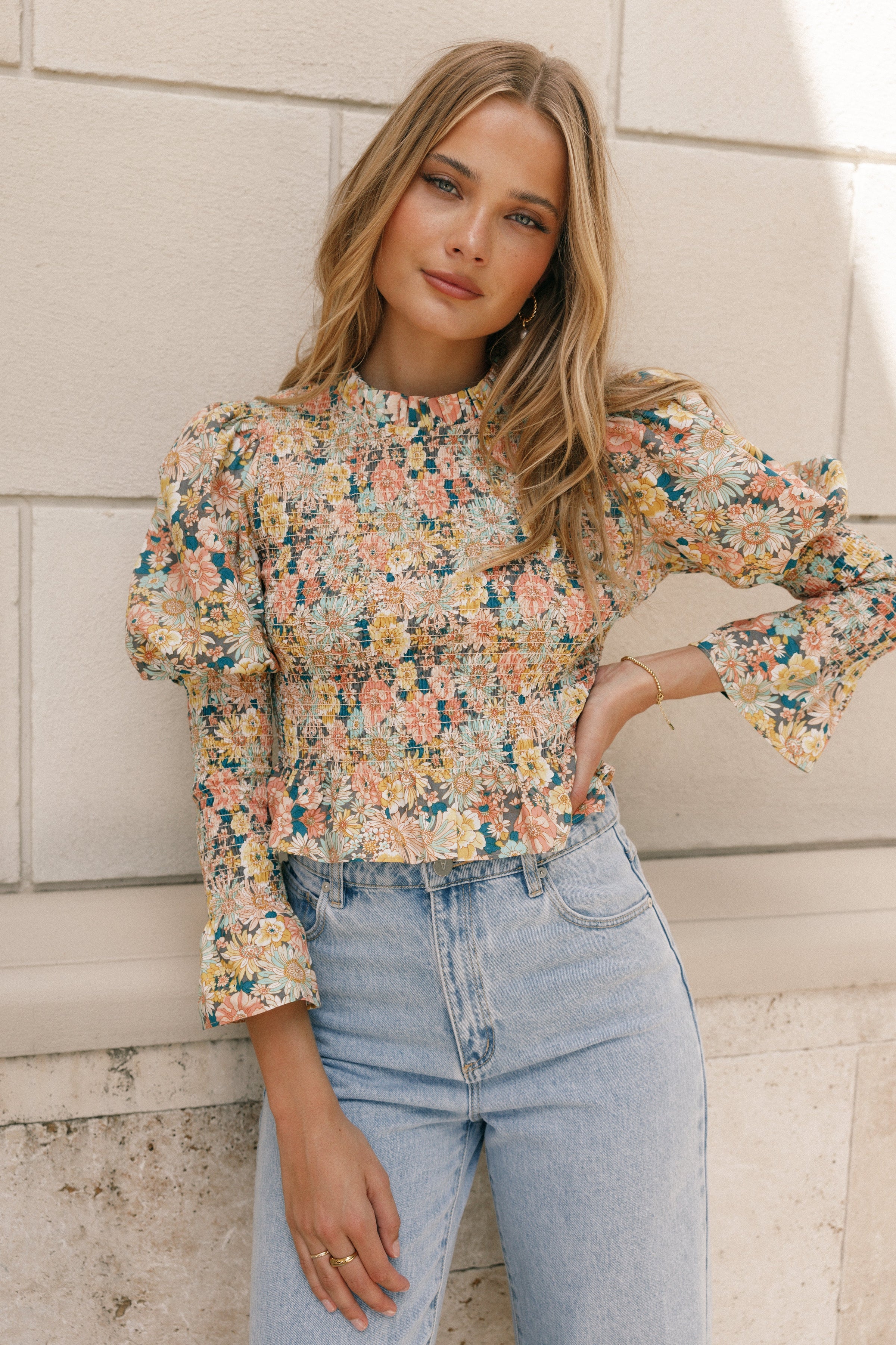 Petal and Pup USA TOPS Novah Long Sleeve Top - Floral