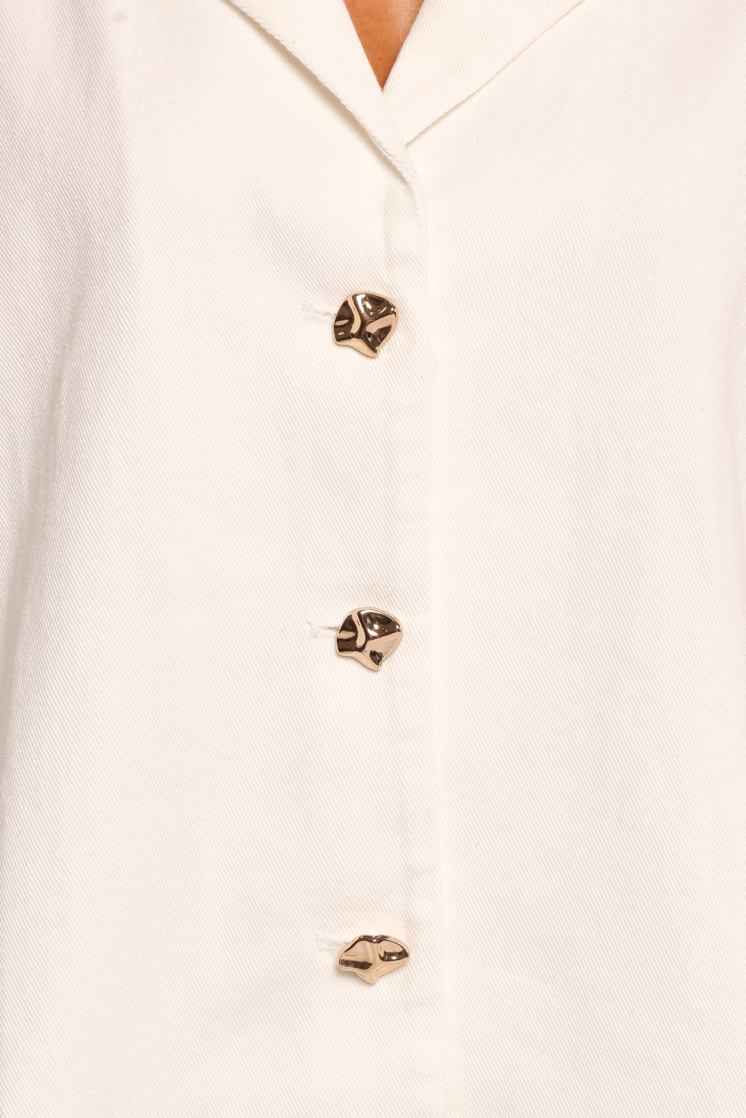 Petal and Pup USA TOPS Odelia Denim Shirt - Off White