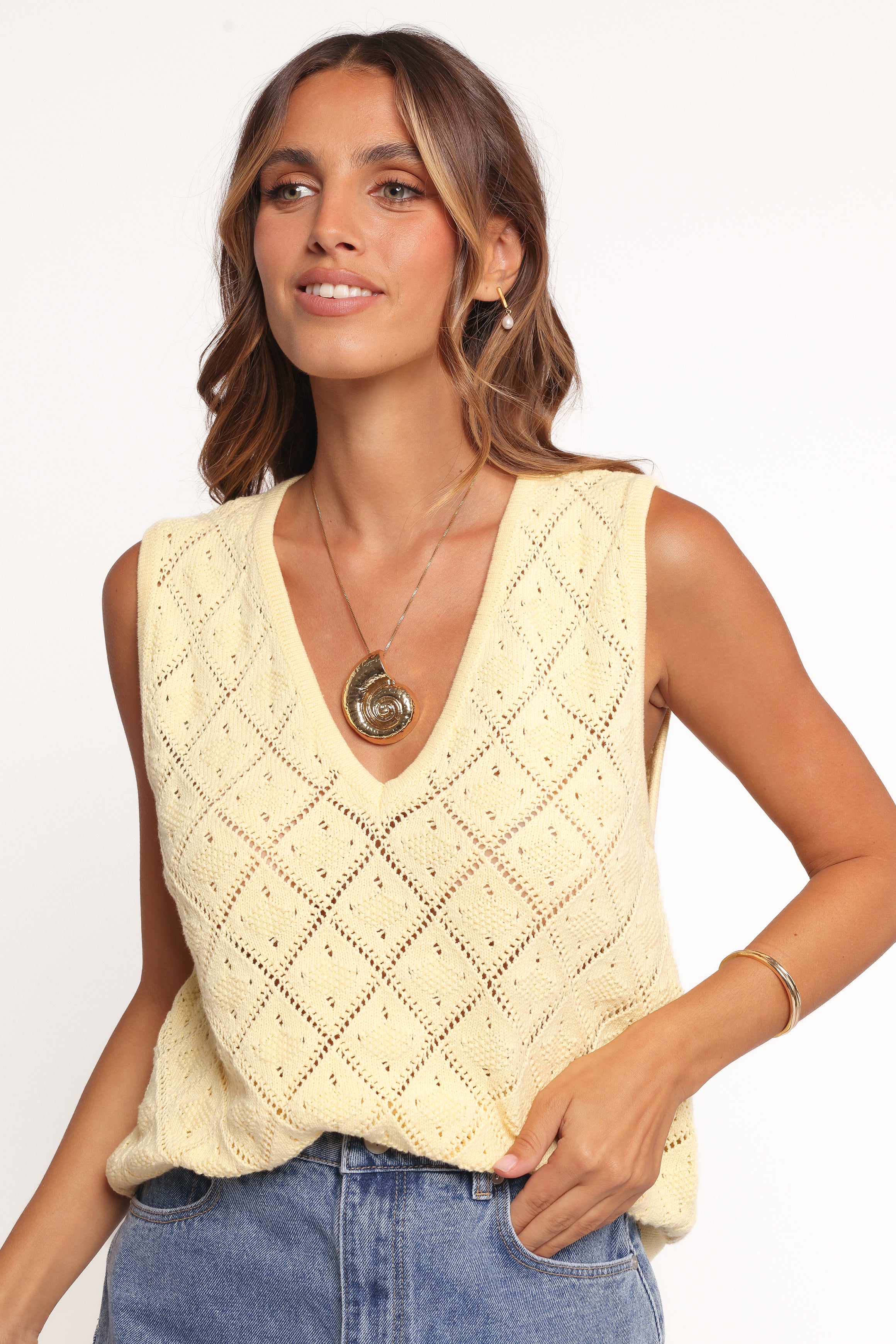 Petal and Pup USA TOPS Palma Knit Top - Butter Yellow