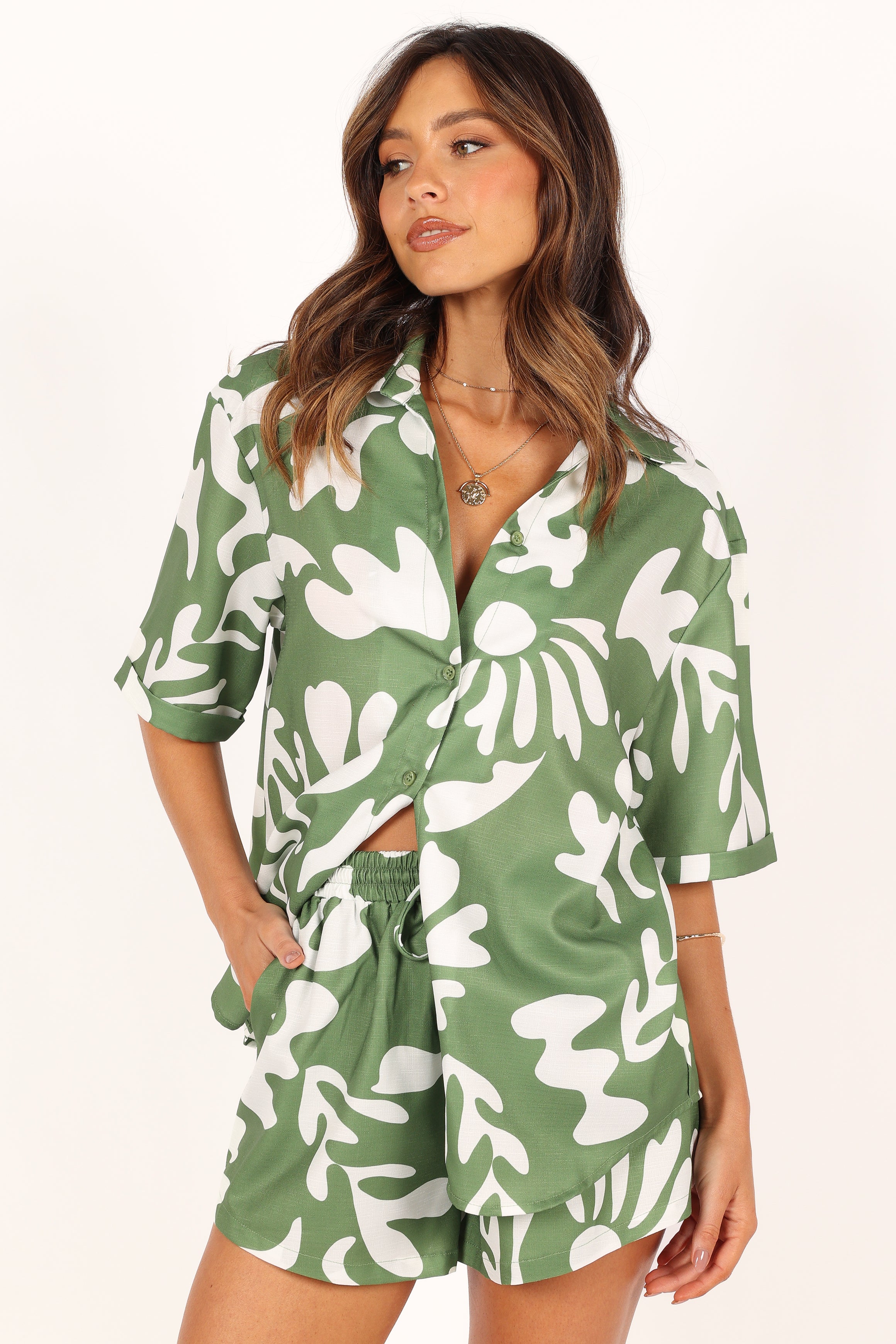 Petal and Pup USA TOPS Payton Shirt - Khaki