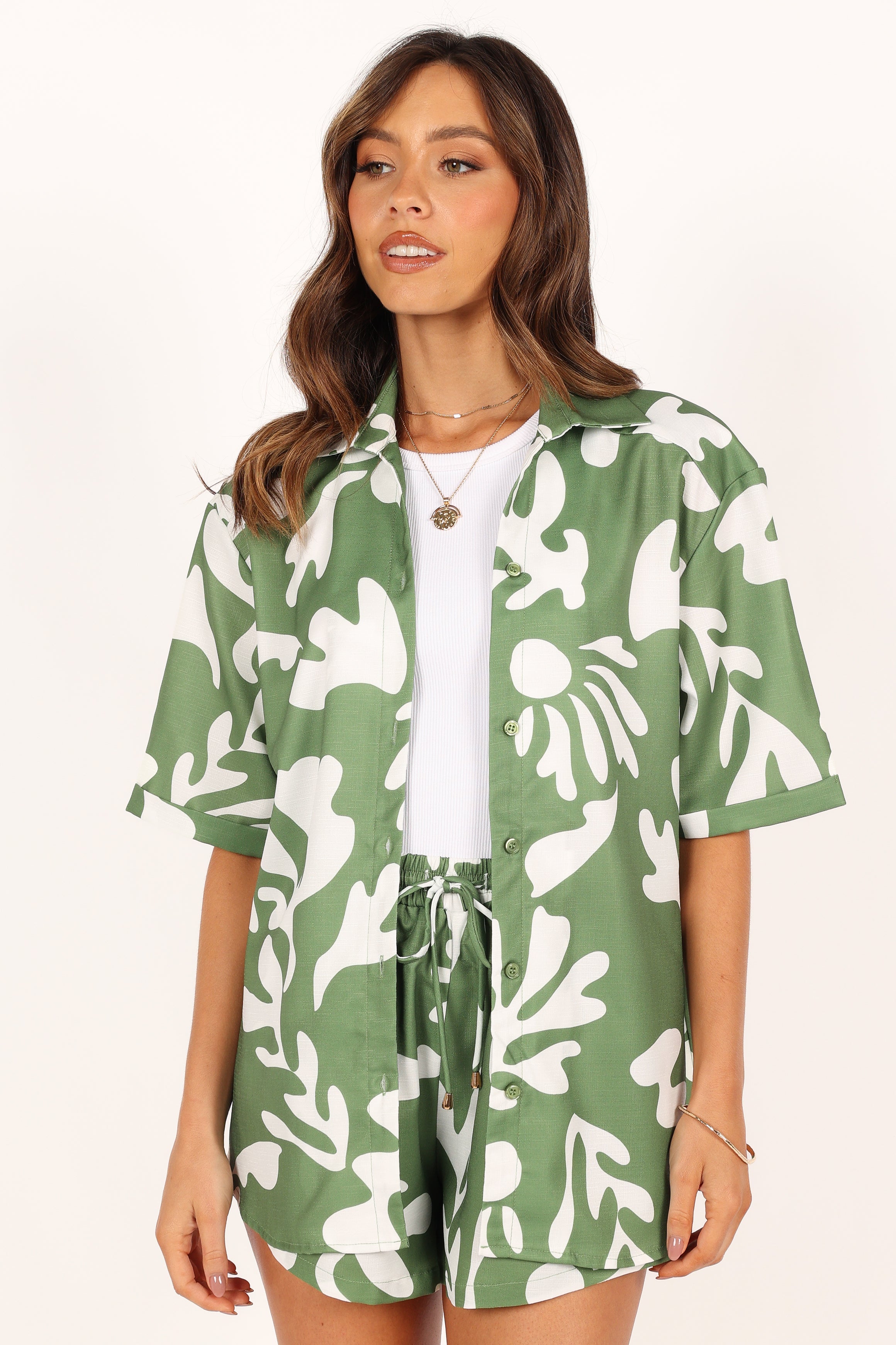 Petal and Pup USA TOPS Payton Shirt - Khaki