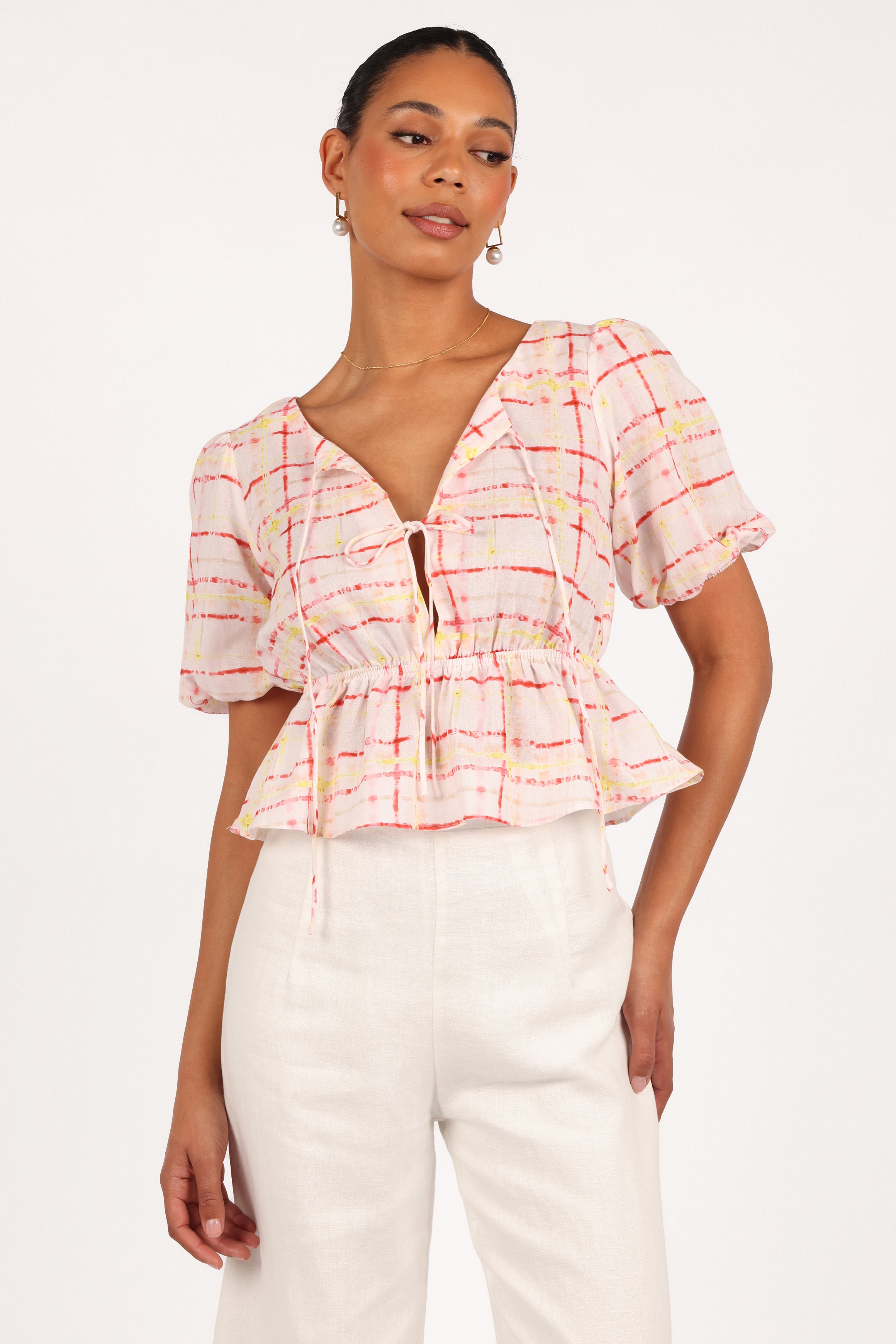 Petal and Pup USA TOPS Pippi Top - Sunset Check