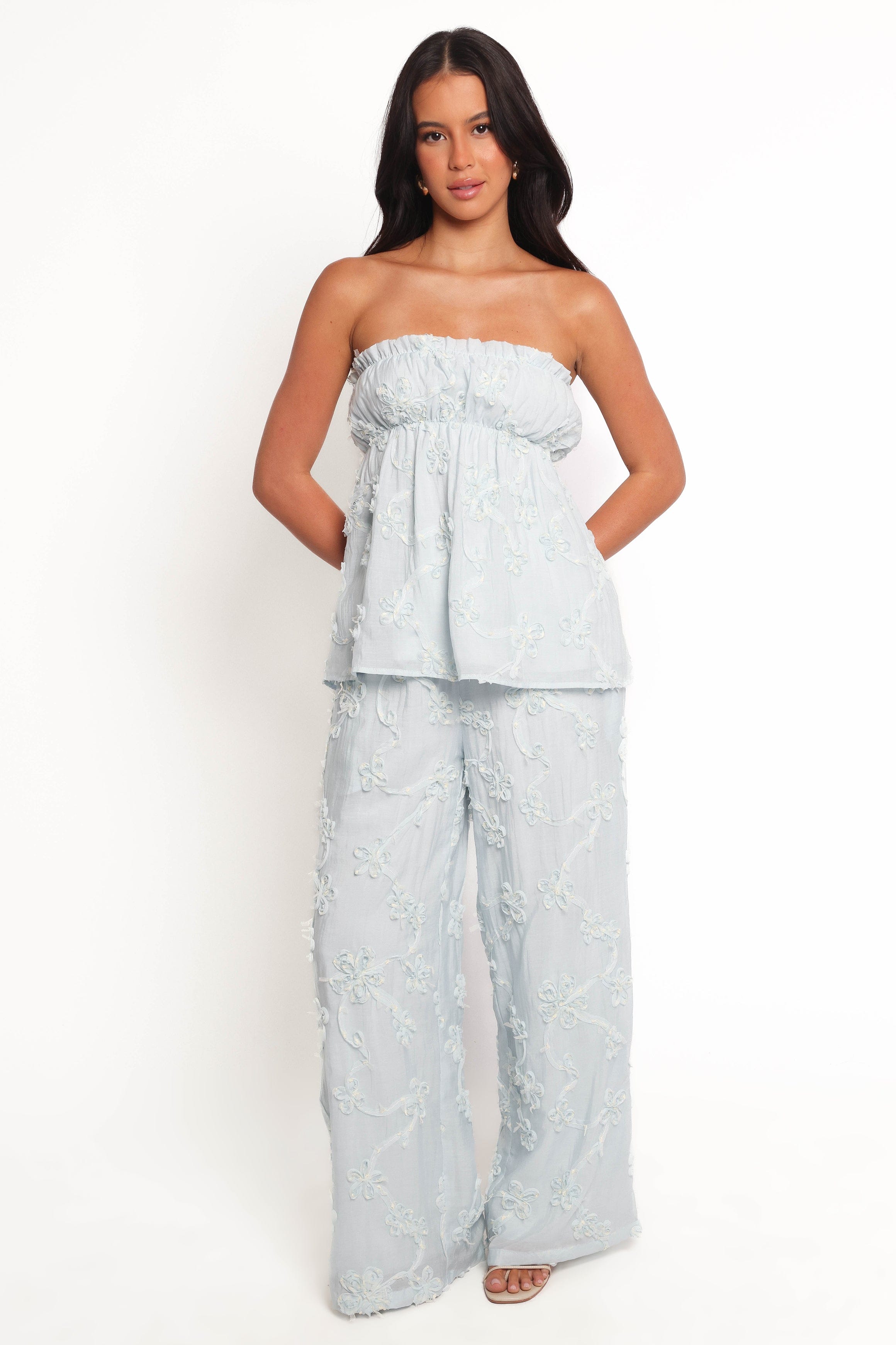 Petal and Pup USA TOPS Robin Strapless Top - Pale Blue