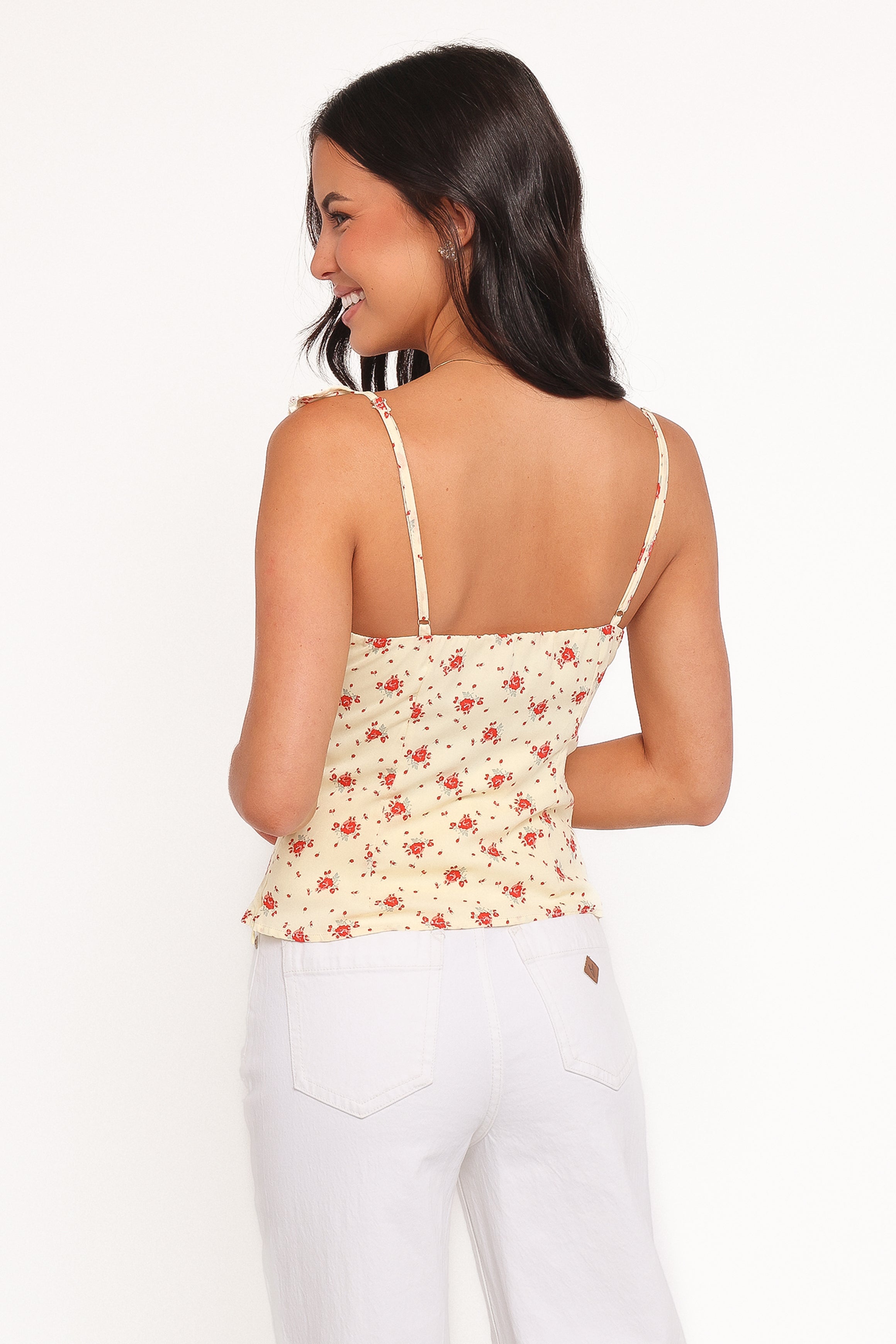 Petal and Pup USA TOPS Roni Tank Top - Yellow Floral