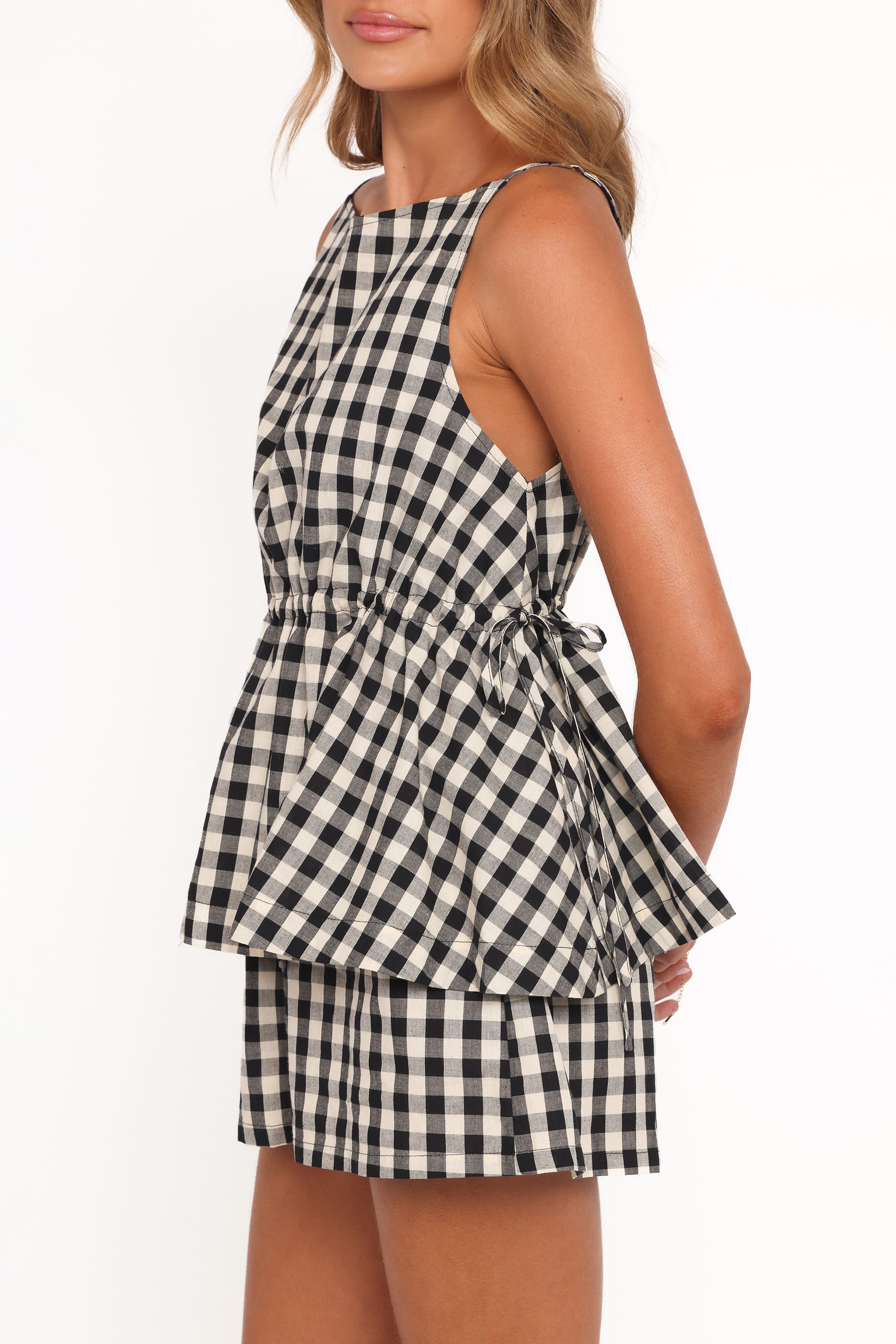 Petal and Pup USA TOPS Rory Top - Black Gingham