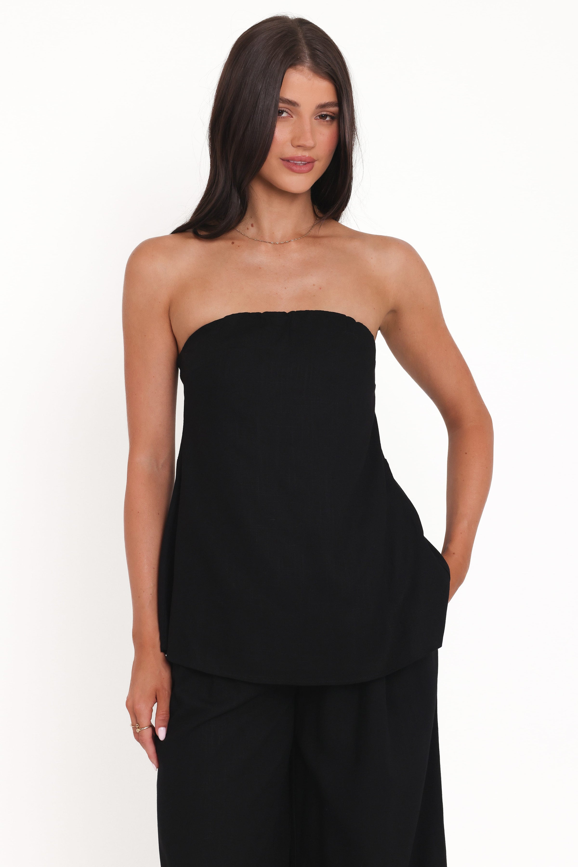 Petal and Pup USA TOPS Rosemarie Strapless Top - Black