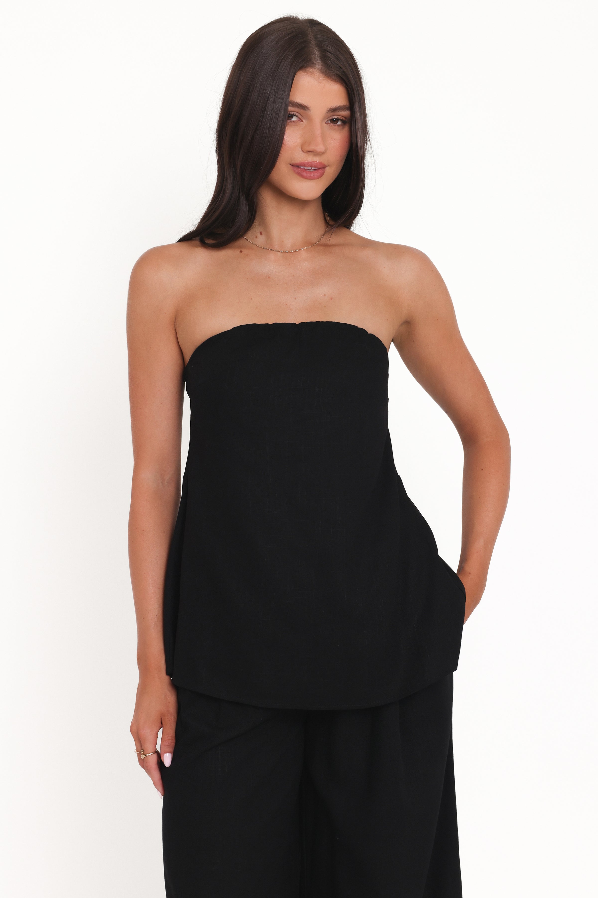Petal and Pup USA TOPS Rosemarie Strapless Top - Black