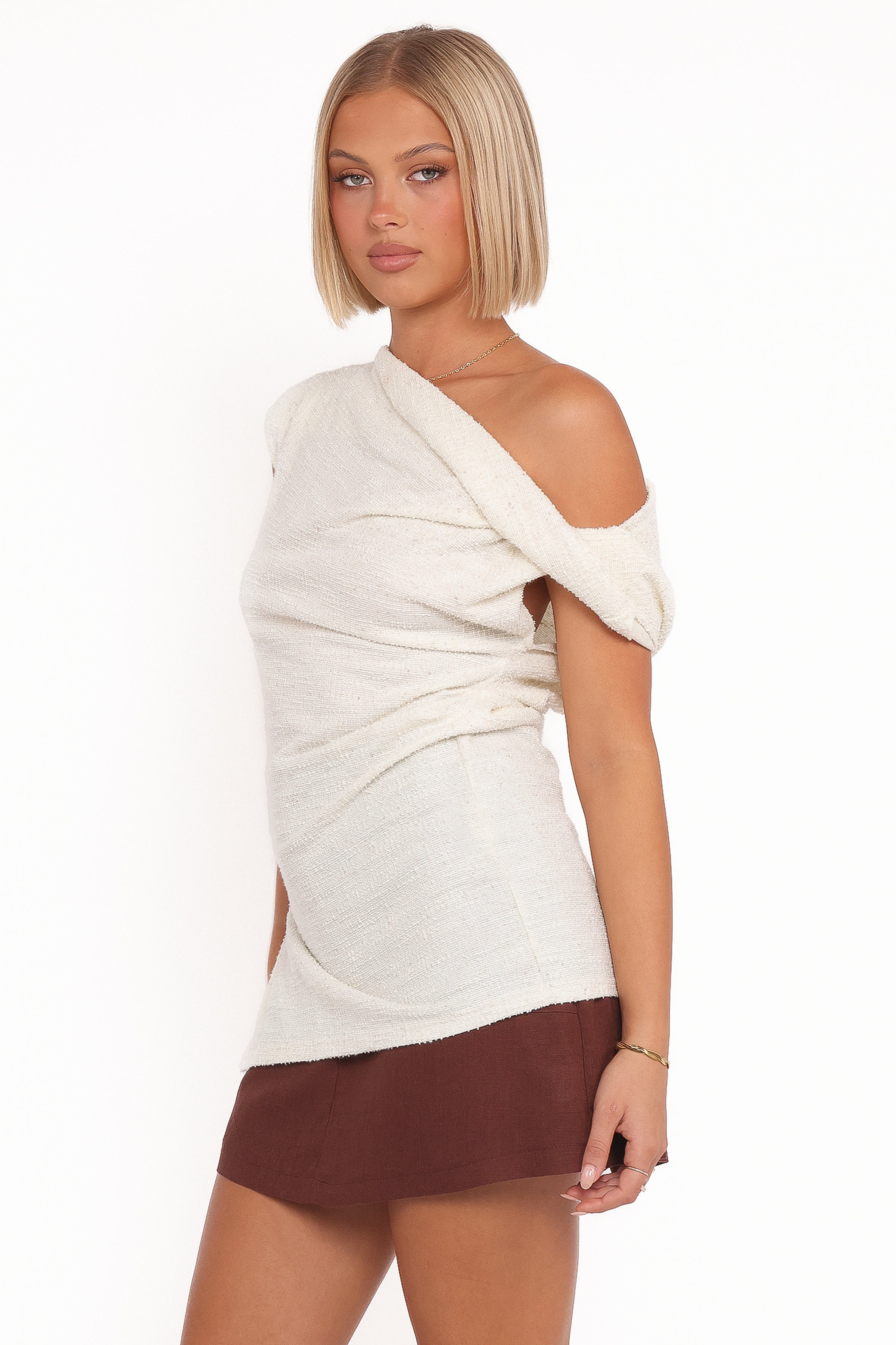 Petal and Pup USA TOPS Selma Knit Top - Cream