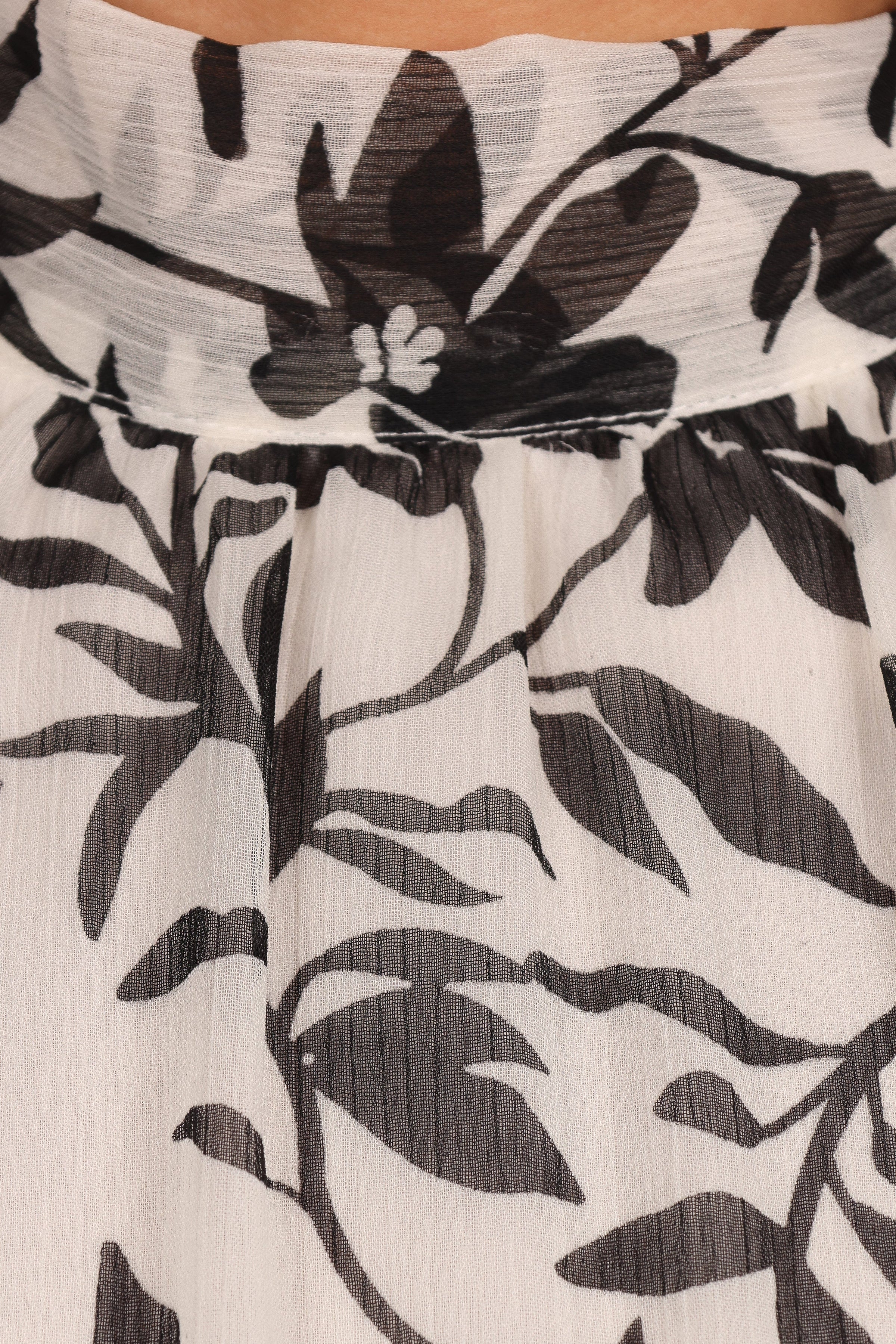 Petal and Pup USA TOPS Senna Top - White Black Floral