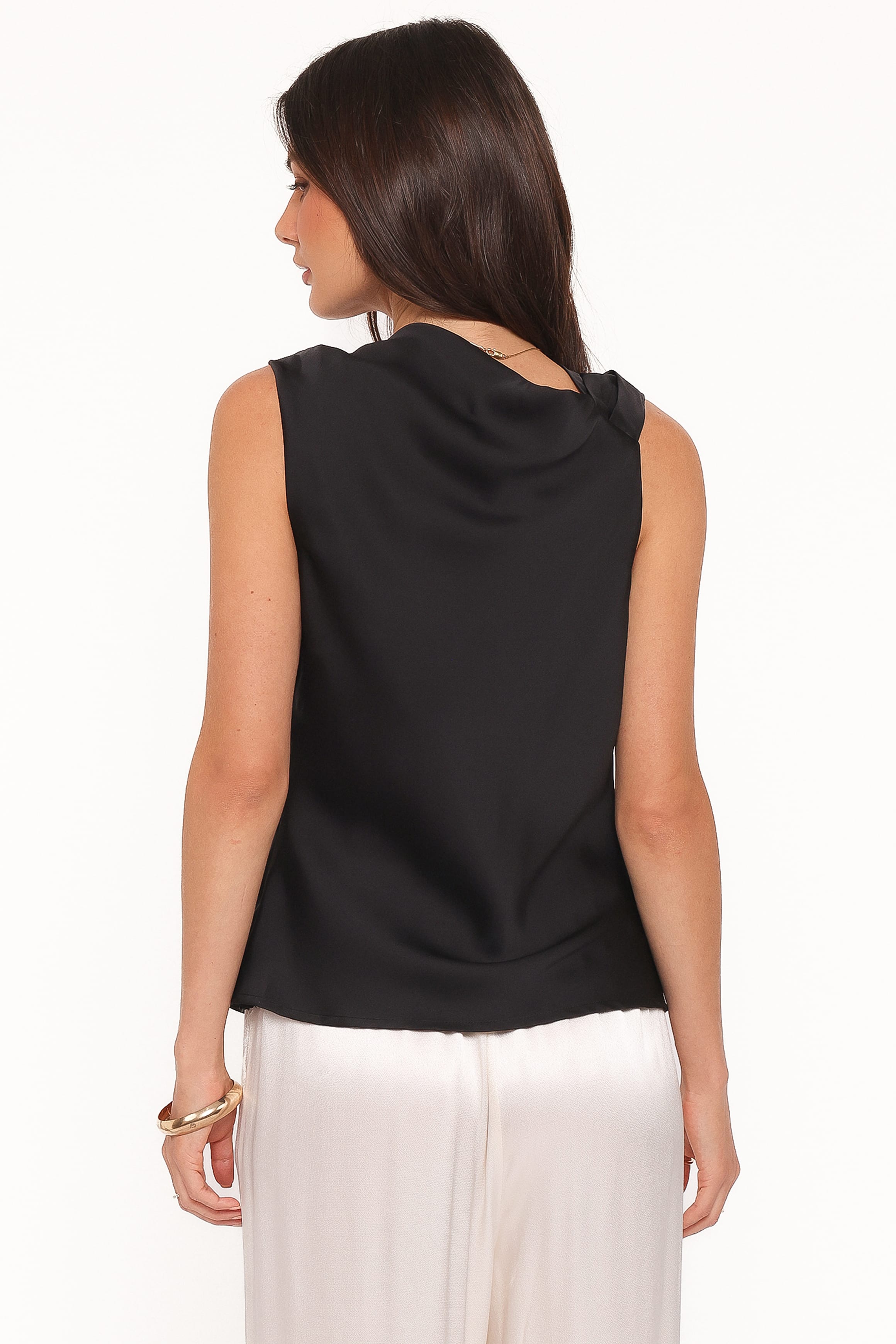 Petal and Pup USA TOPS Serena Cowl Neck Top - Black