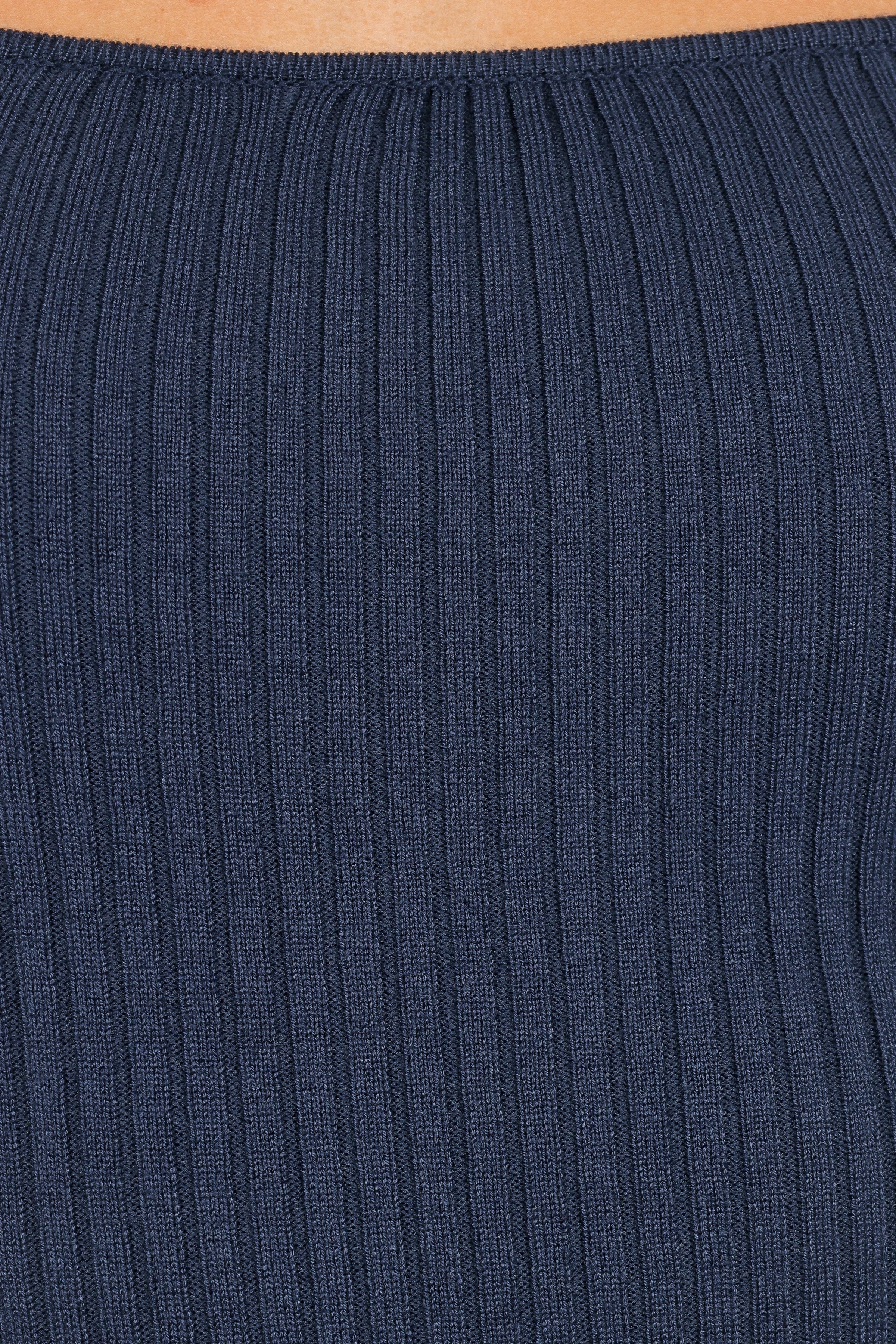 Petal and Pup USA TOPS Shani Ribbed Knit Top - Dusty Blue