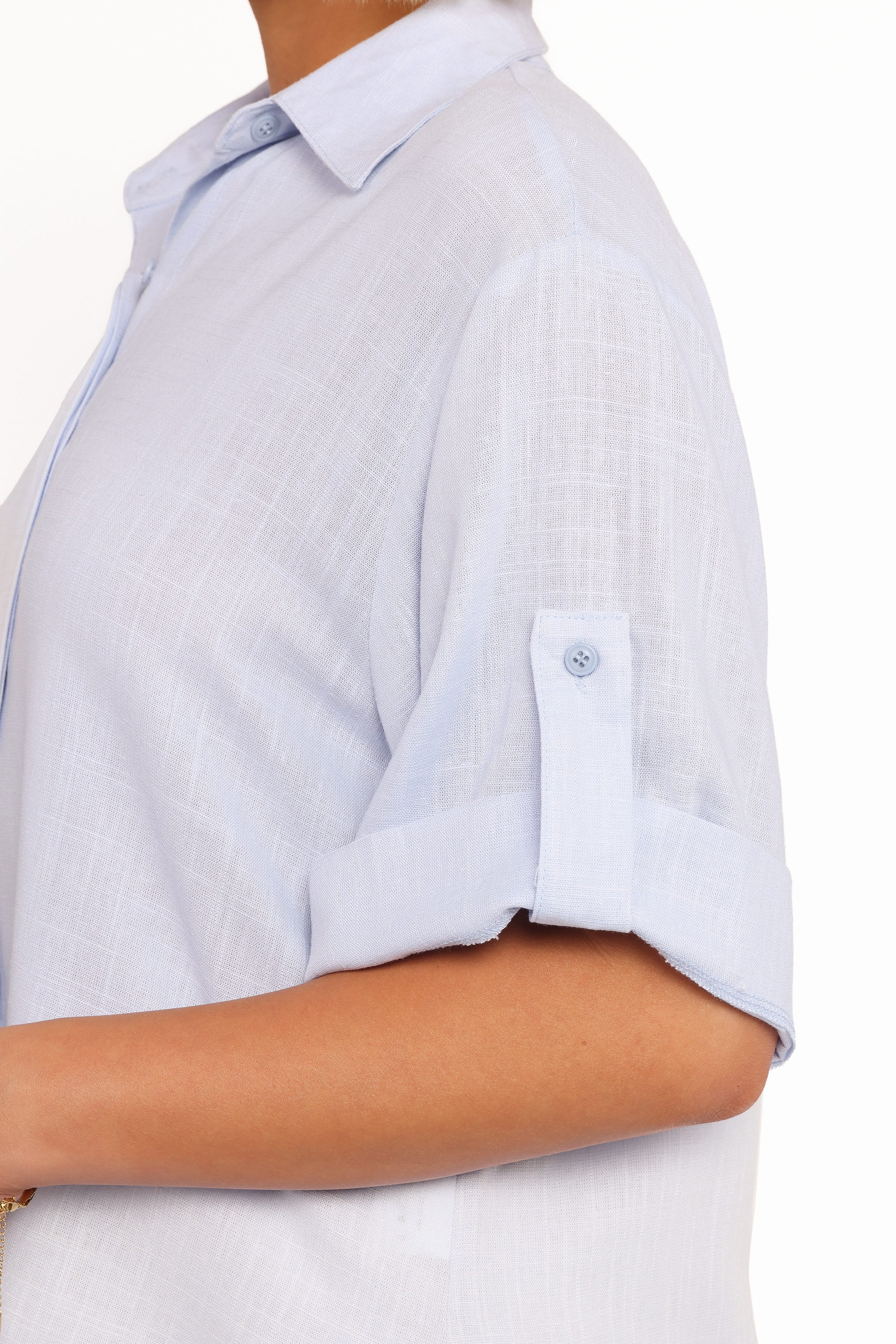 Petal and Pup USA TOPS Shelley Short Sleeve Shirt - Pale Blue