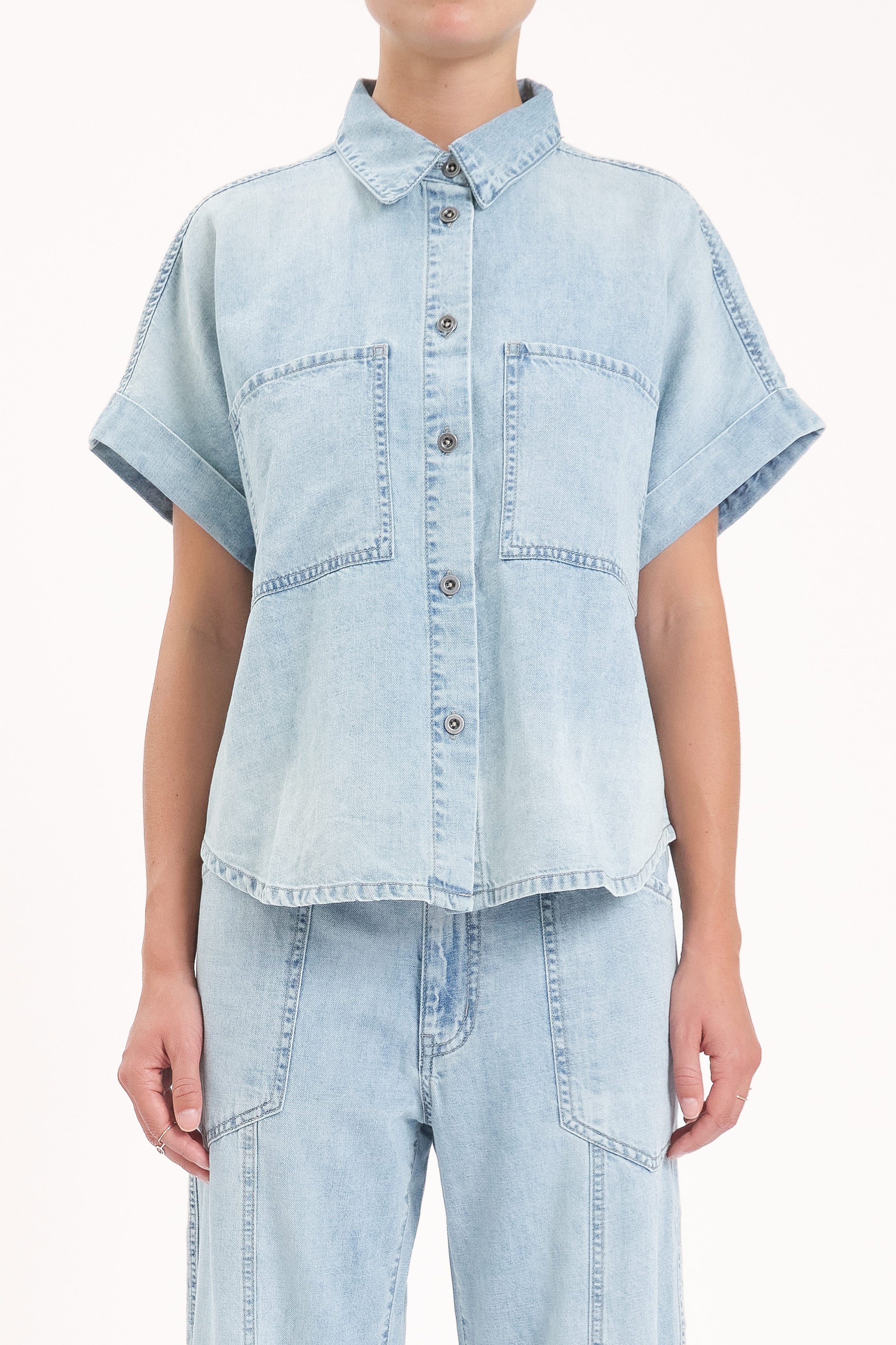 Petal and Pup USA TOPS Shore Button Front Shirt - Wild Card