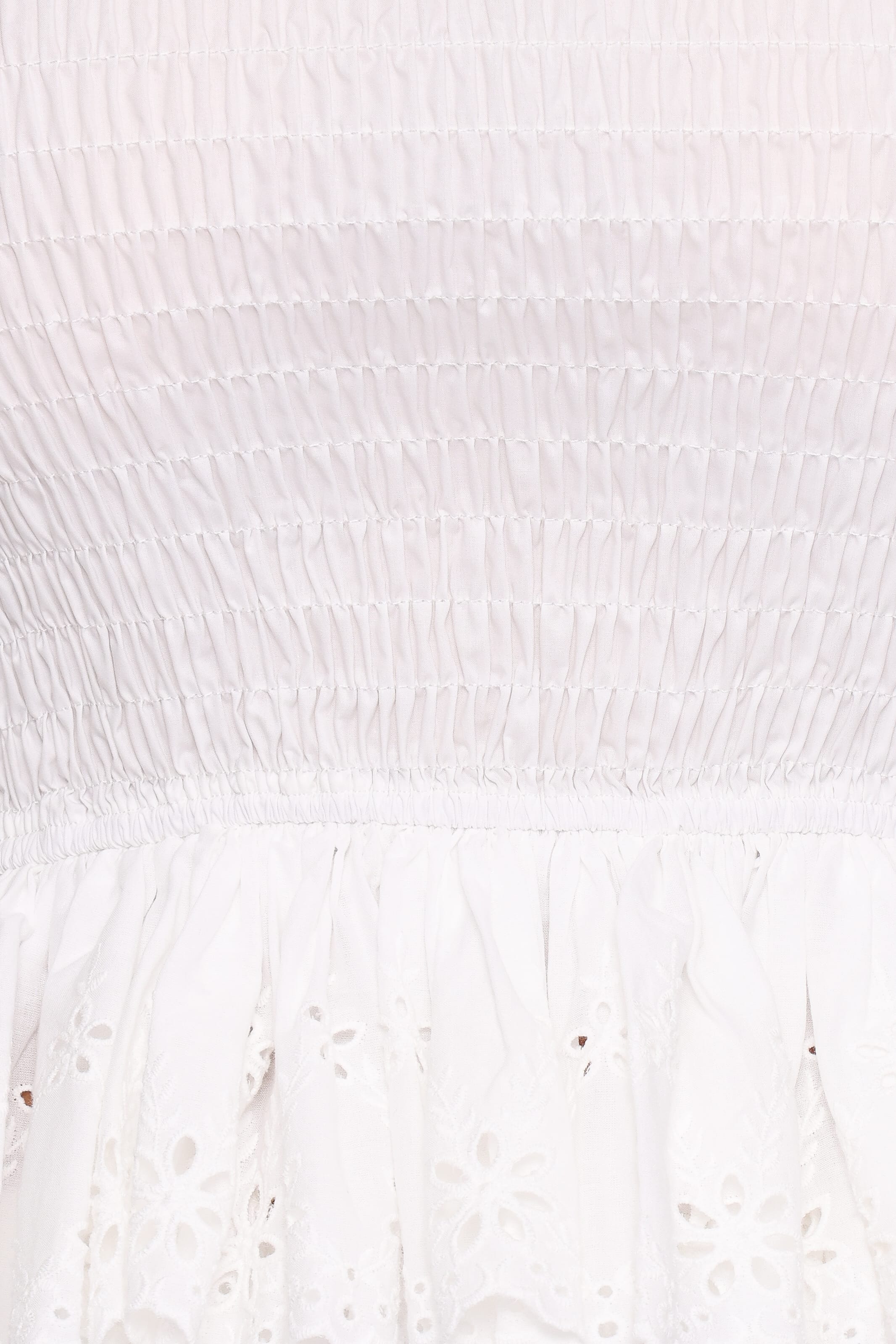 Petal and Pup USA TOPS Stori Shirred Top - White Broderie