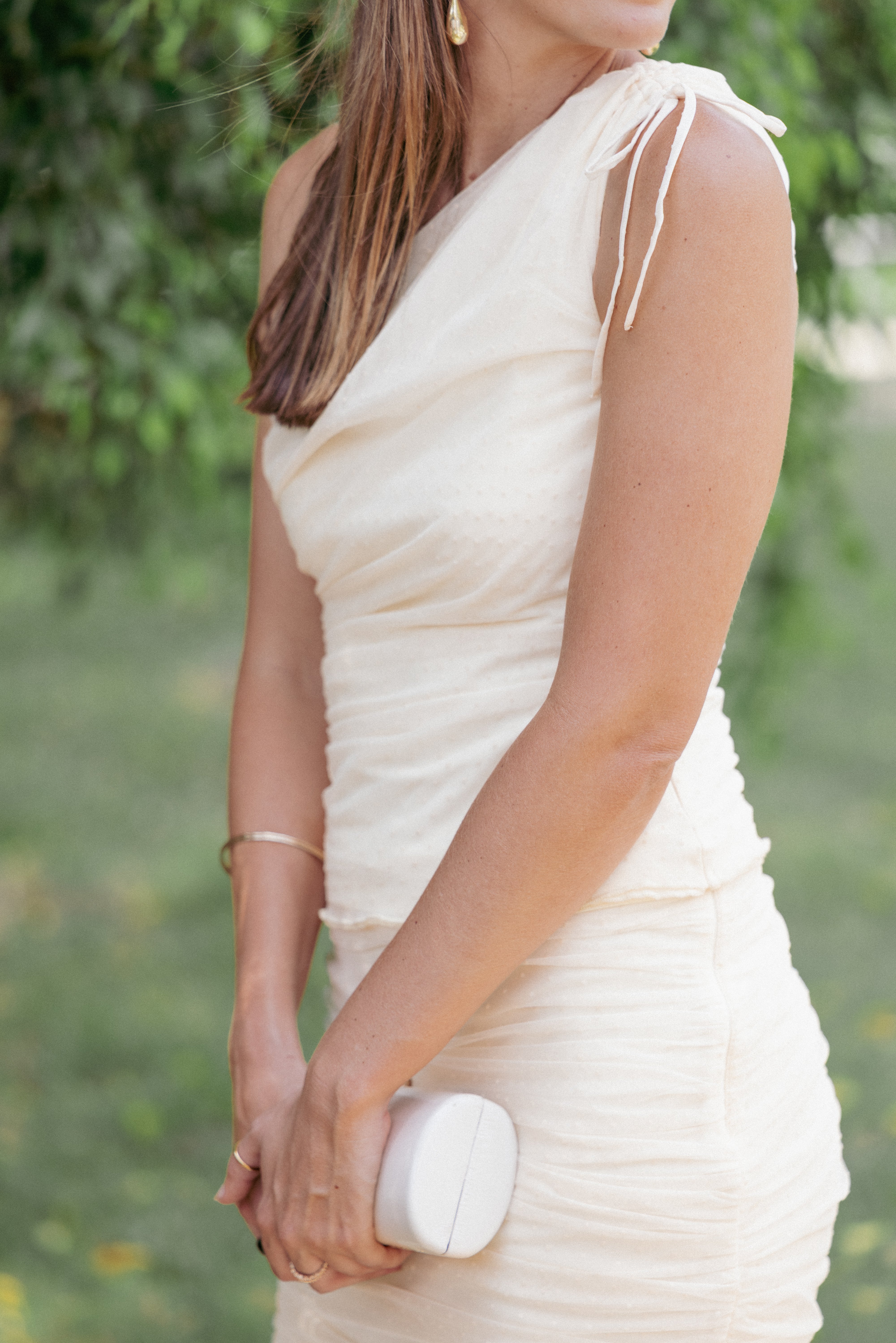 Petal and Pup USA TOPS Susan Mesh One Shoulder Top - Yellow