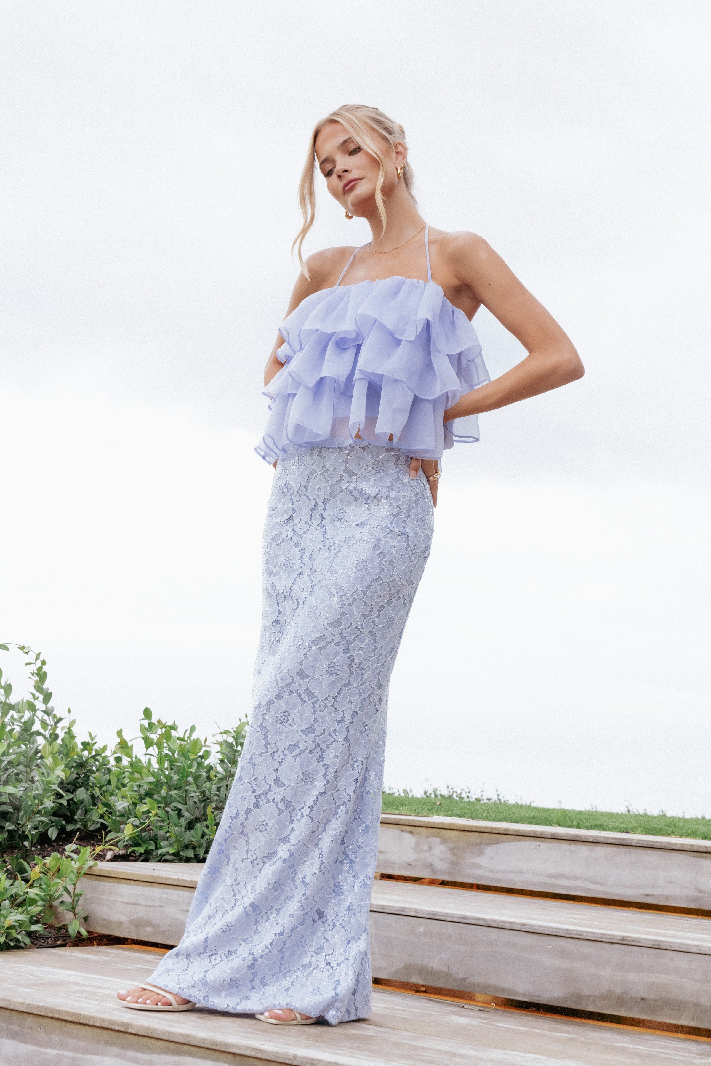 Petal and Pup USA TOPS Taelya Flounce Top - Blue