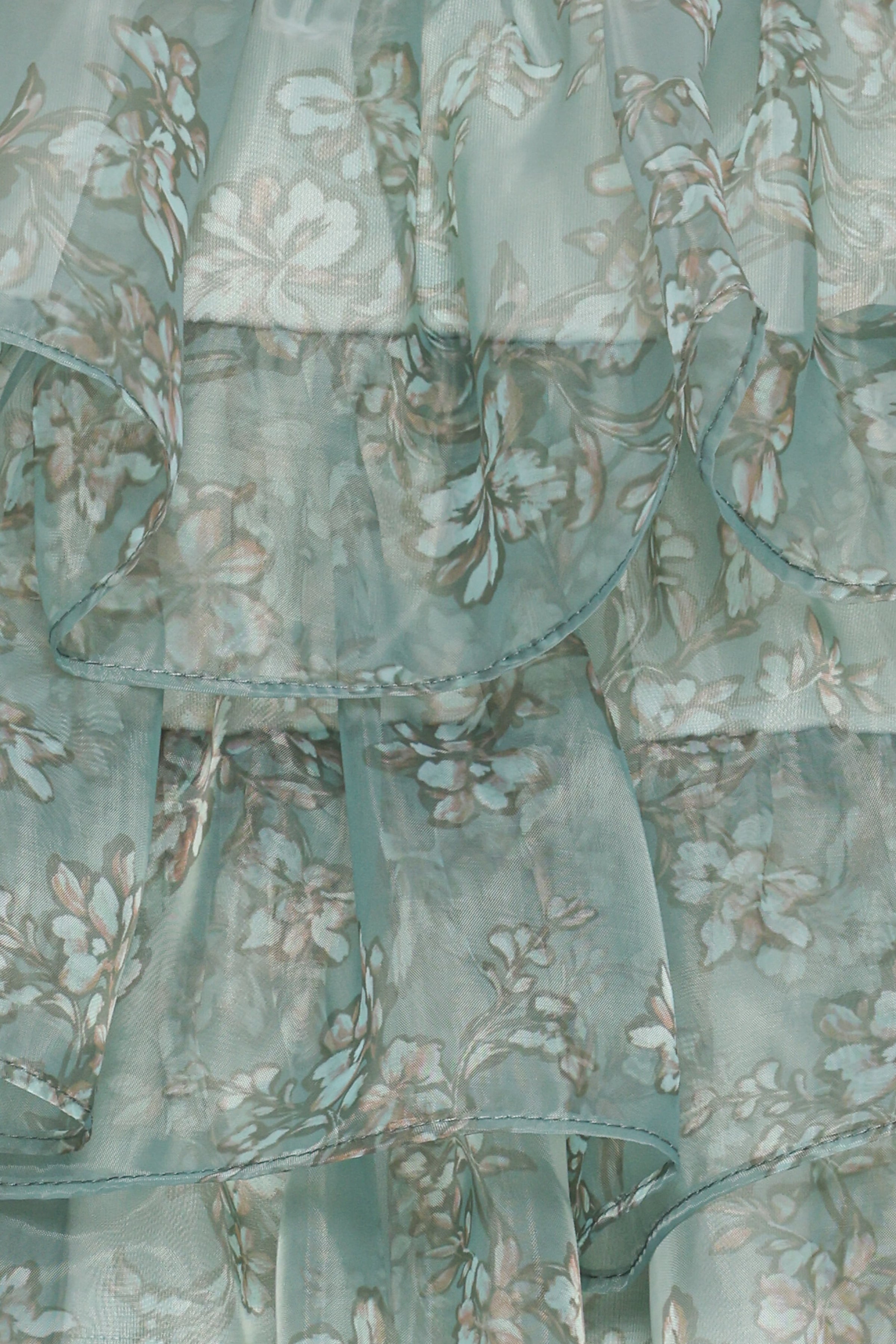 Petal and Pup USA TOPS Taelya Flounce Top - Mint Green Floral