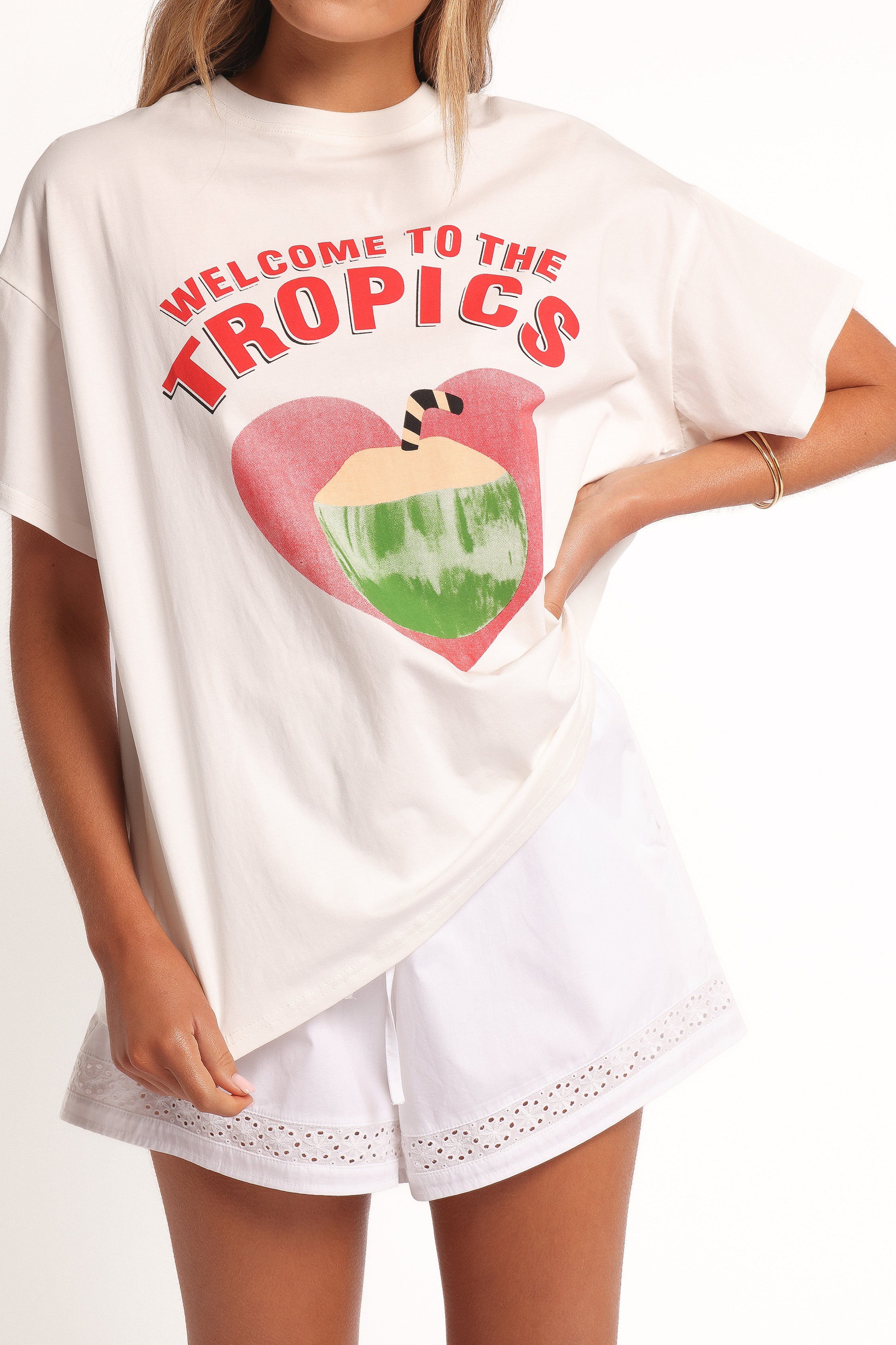 Petal and Pup USA TOPS The Tropics Graphic Tee - White