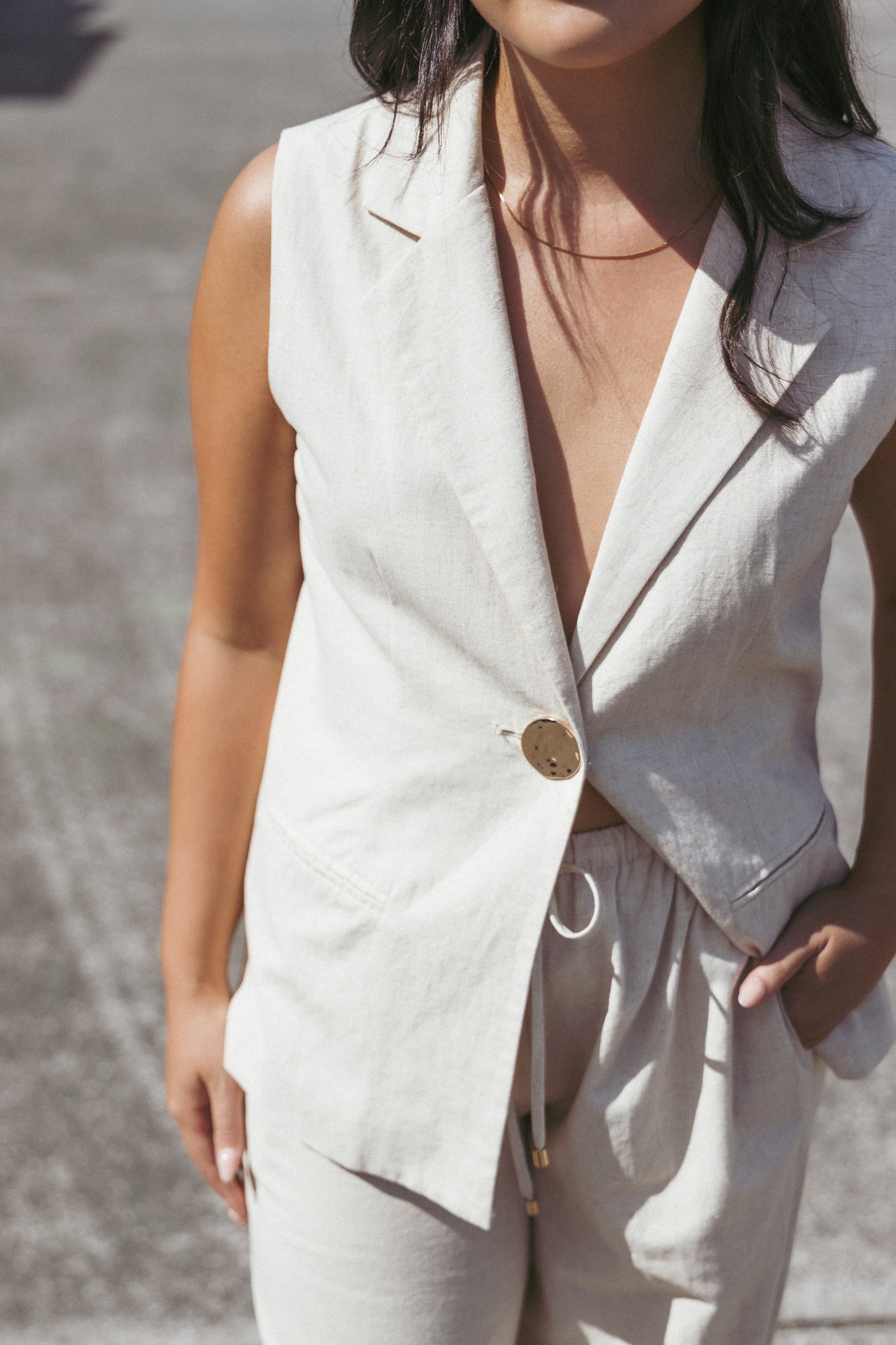 Petal and Pup USA TOPS Trula Vest - Oatmeal