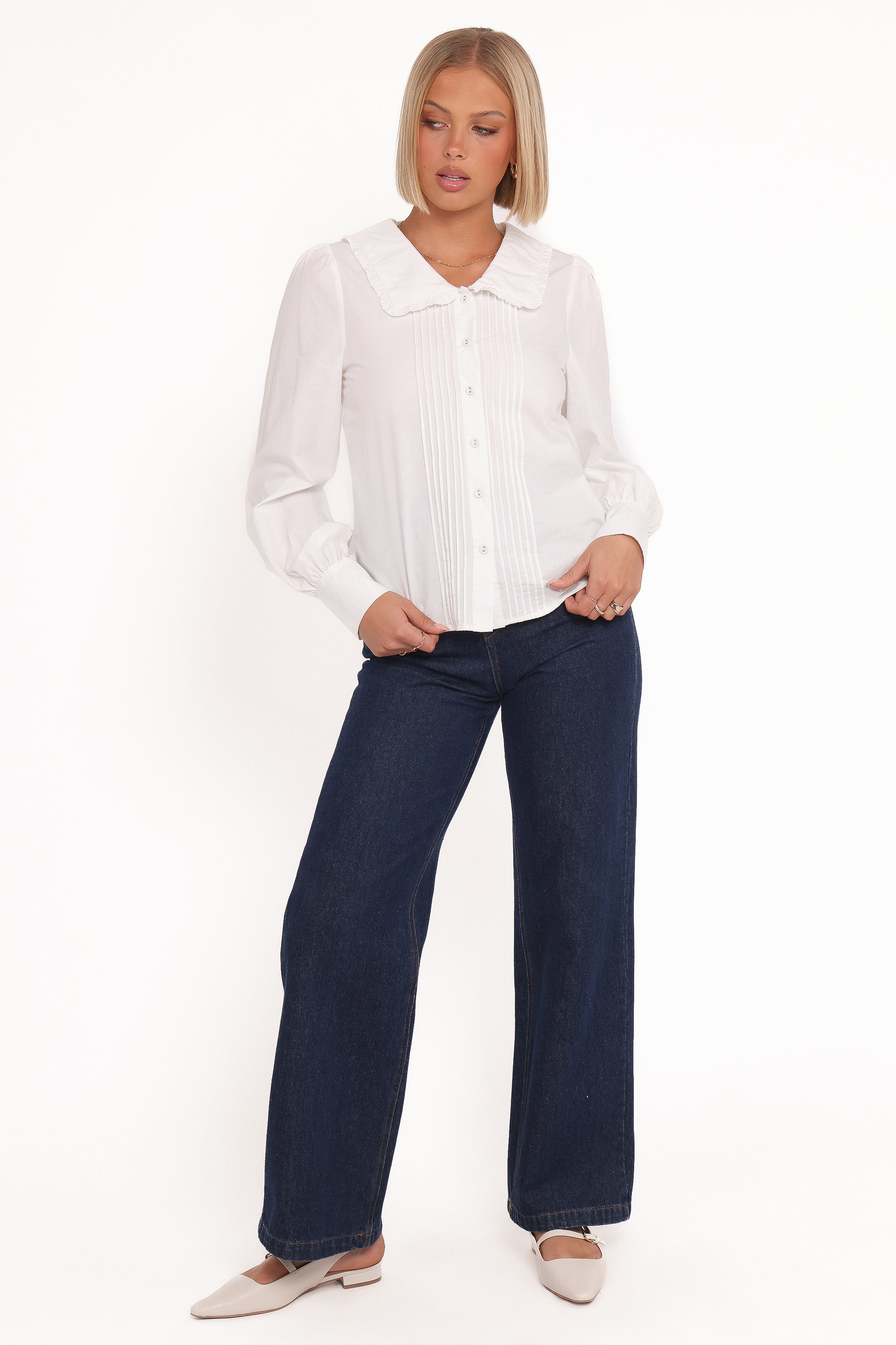 Petal and Pup USA TOPS Turner Shirt - White (Hold for Amazon)